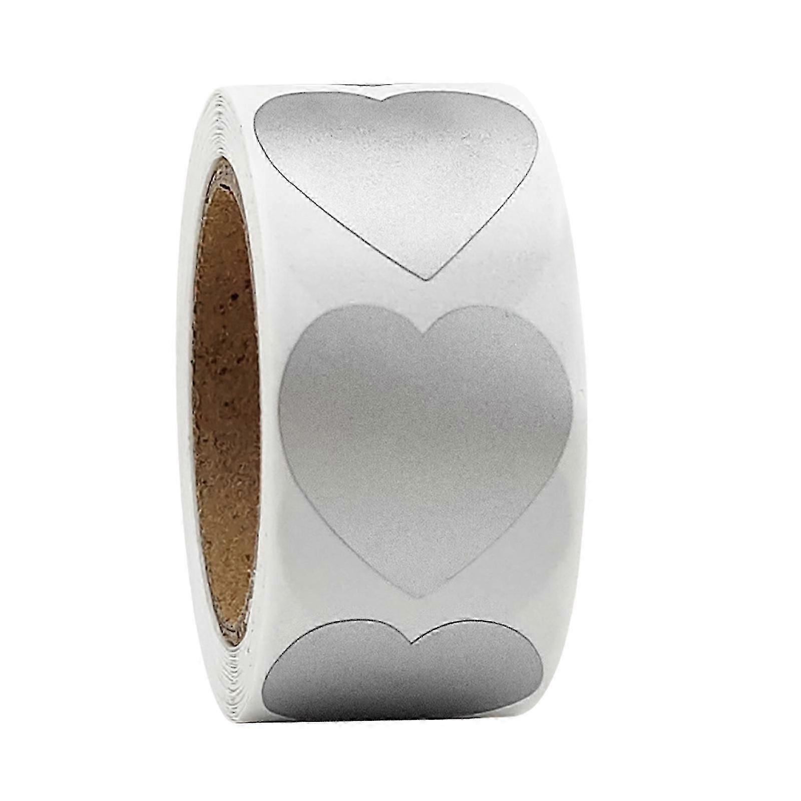 300 Pcs/roll Heart Scratch Sticker Scratch Labels Round Scratch Cards Round Scratch Offs Sticker For Party Surprise