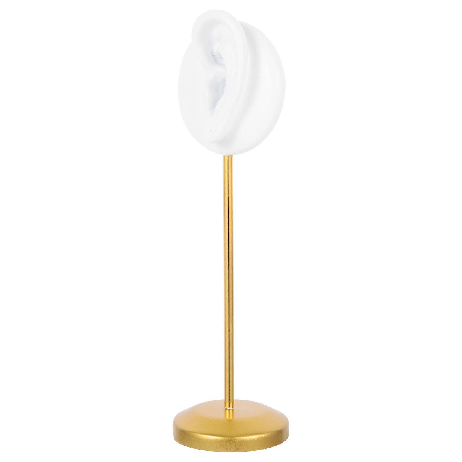 Golden Ear Display Rack for Party Use 3Pcs Earring Storage Stand