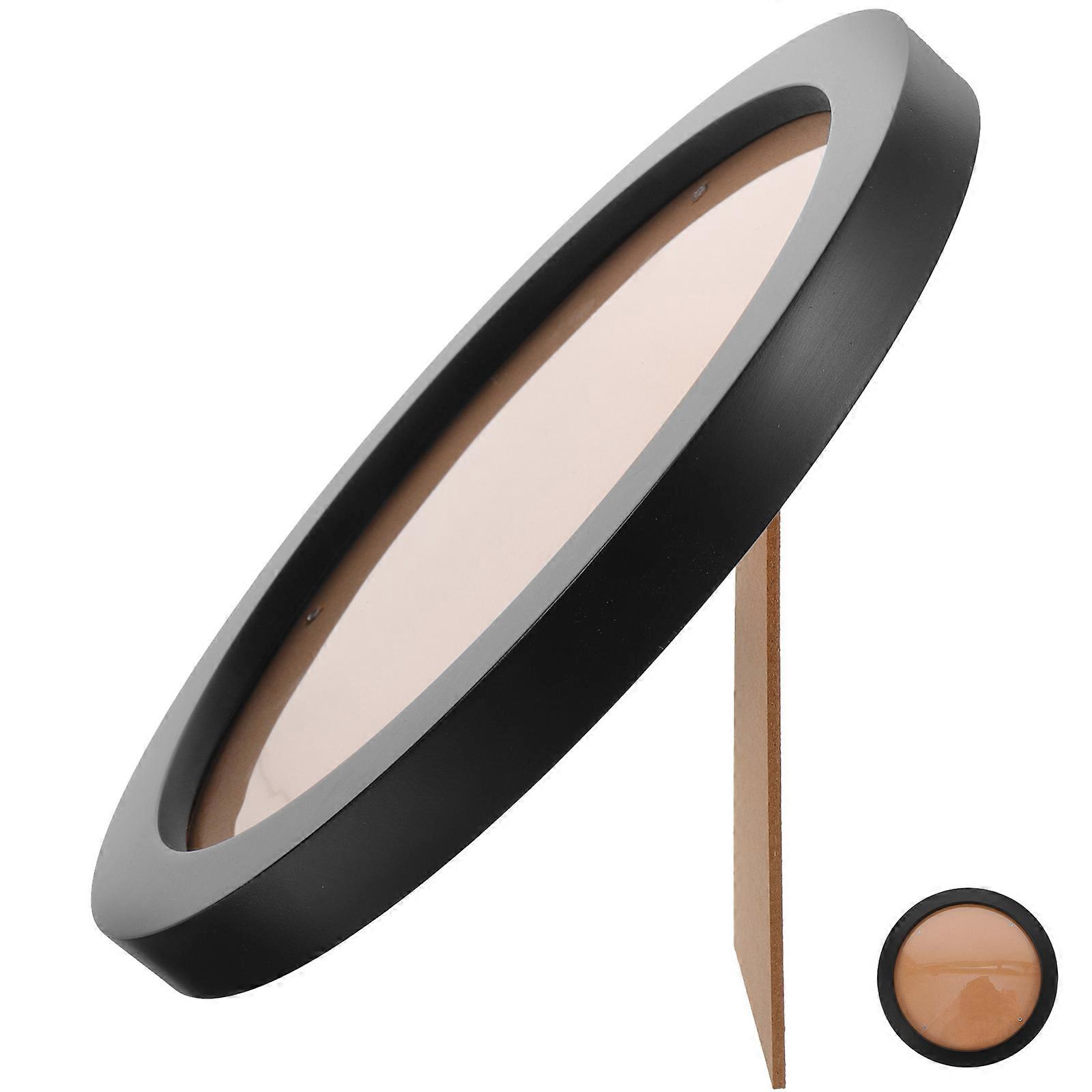 European Style Simple Round Picture Frame Photo Holder For Home Decoration And Office Use In Black 3Pcs