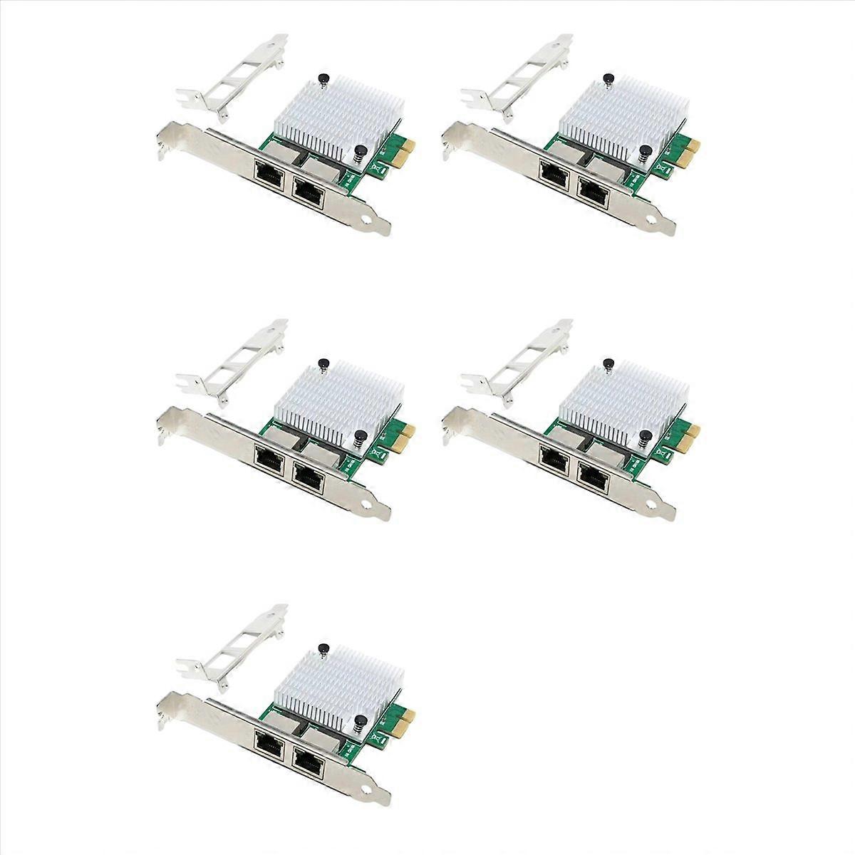 5X 2 RJ45 Port PCIe X1 Dual Gigabit Realtek 8111F+ ASM1082E Chipset Filter PCI-E Computer Lan Networ