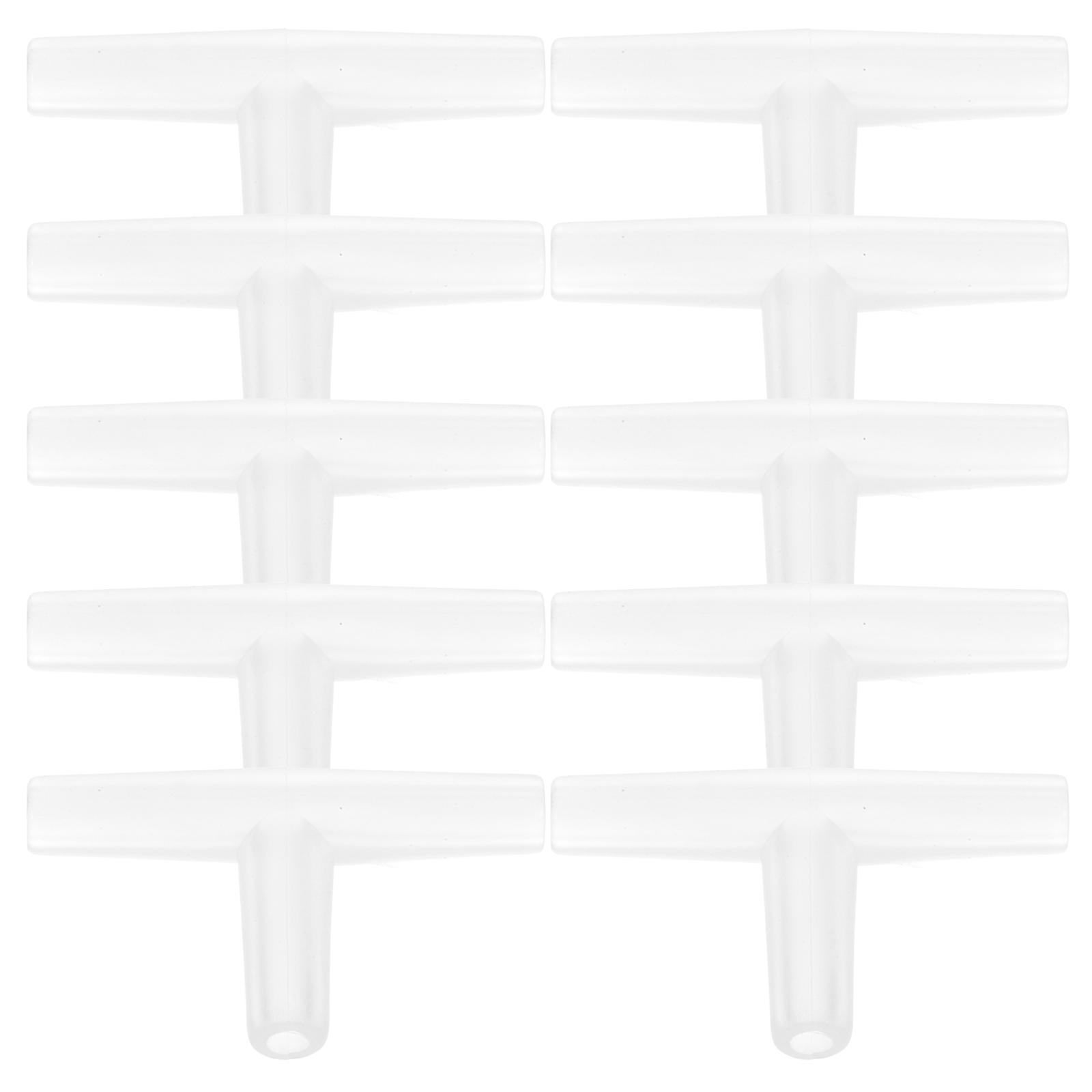 Transparent Aquarium Tank Hose Adapter for Oxygen Pump 100Pcs ABS