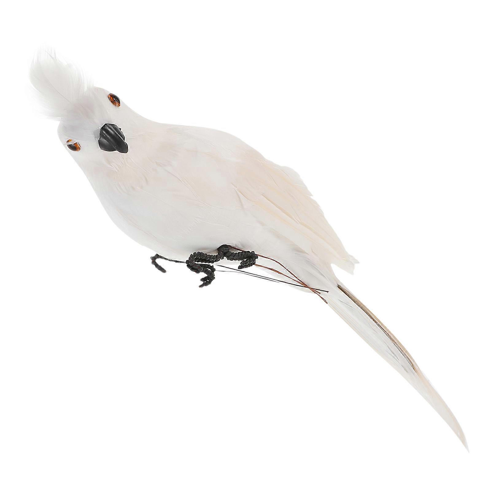 Parrot Foam Parrot Ornament for Decoration 5Pcs White Artificial Parrots