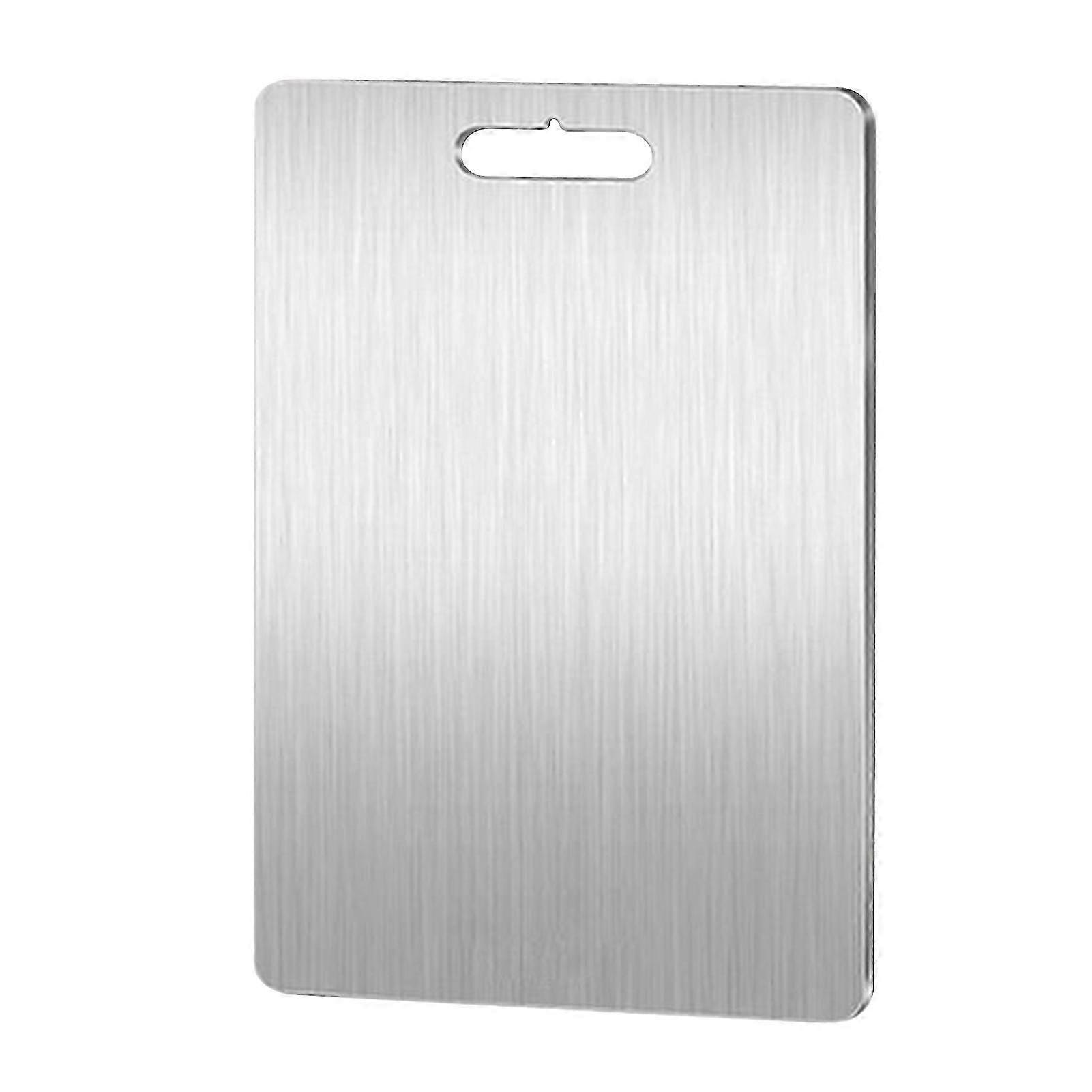 Skjærebrett i rustfritt stål, rustfrie, kraftige eltebrett, dobbeltsidige, sklisikre skjærefjøler for frukt og grønnsaker