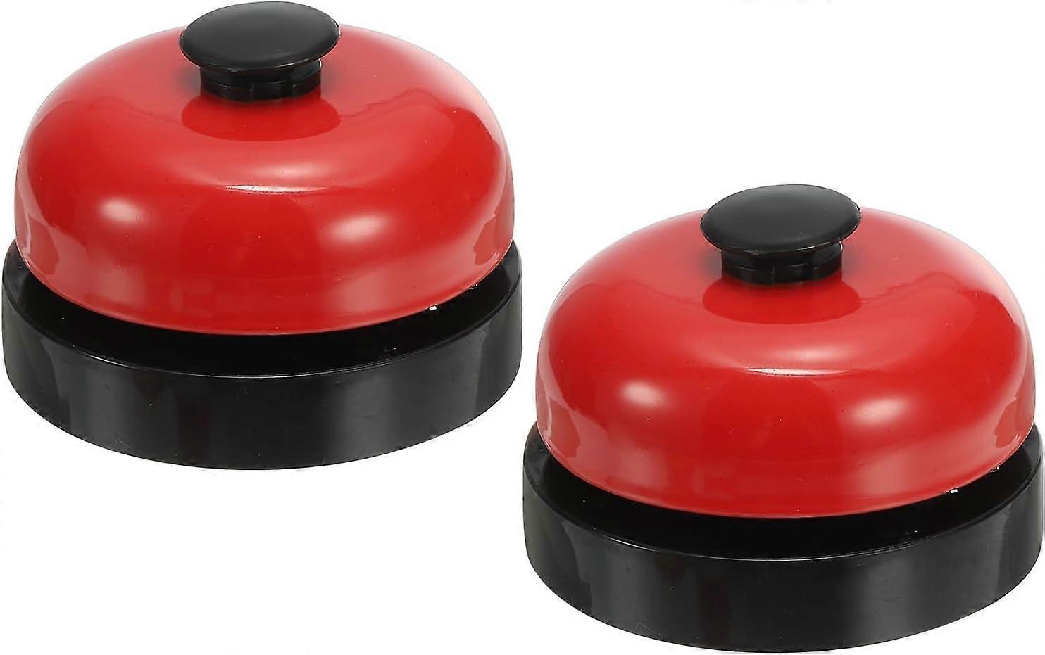 Desk Call Bell 2.5' Diameter,2 Pcs Dinner Desk Front Bell For Service With Metal Anti-Rust Construct