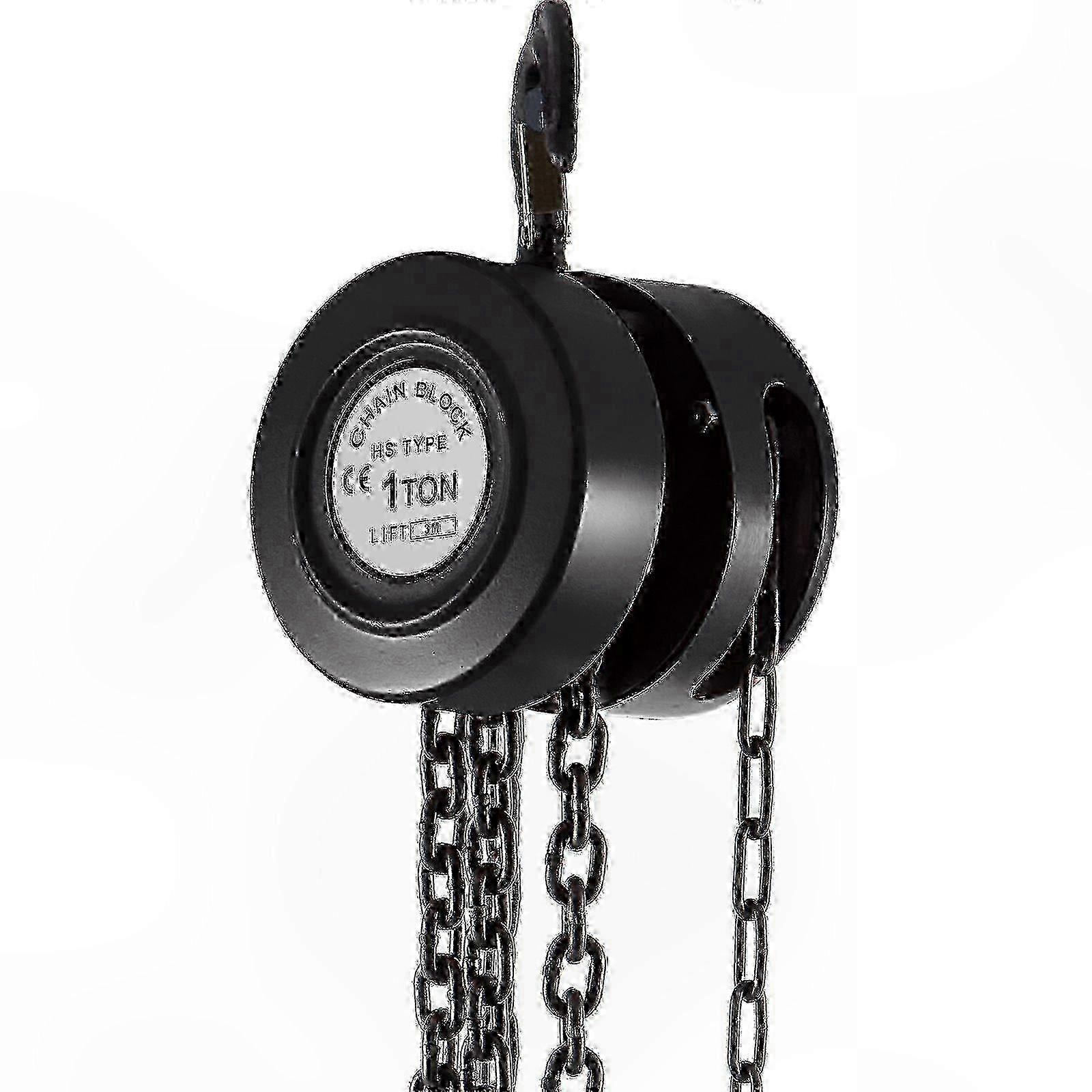 1 Ton Capacity Hand Chain Hoist, 2200 lbs Manual Chain Block with 10ft Lift for Workshop and Transport Use 2025