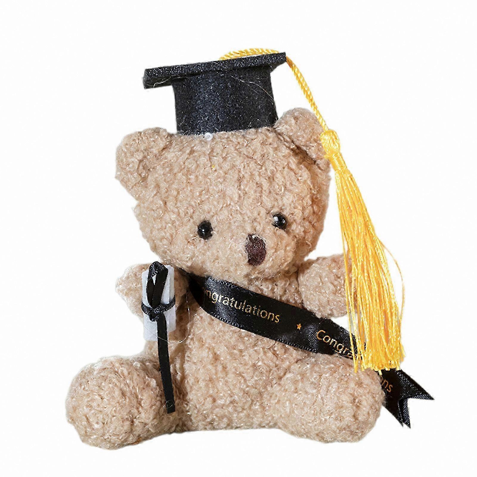 Cute Stuffed Bear for Graduation Celebrations, Wine Red Party Keepsake Plush Toy for University Degree Ceremony