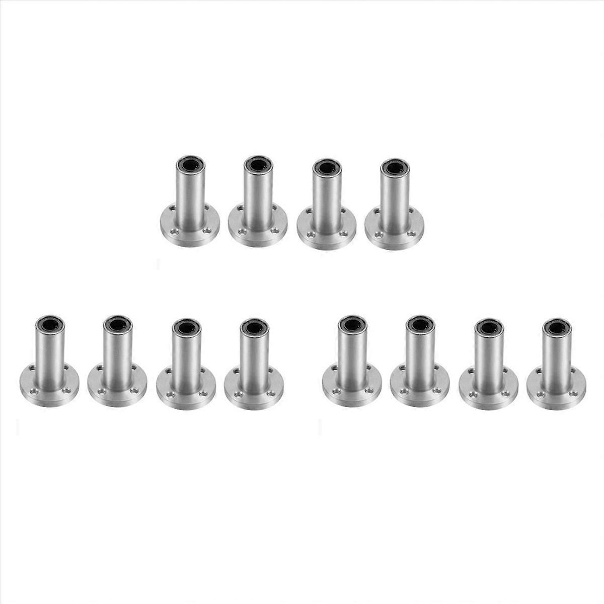4PCS 8mm LMF8LUU Long Type Round Flange Coupling Linear Bearing