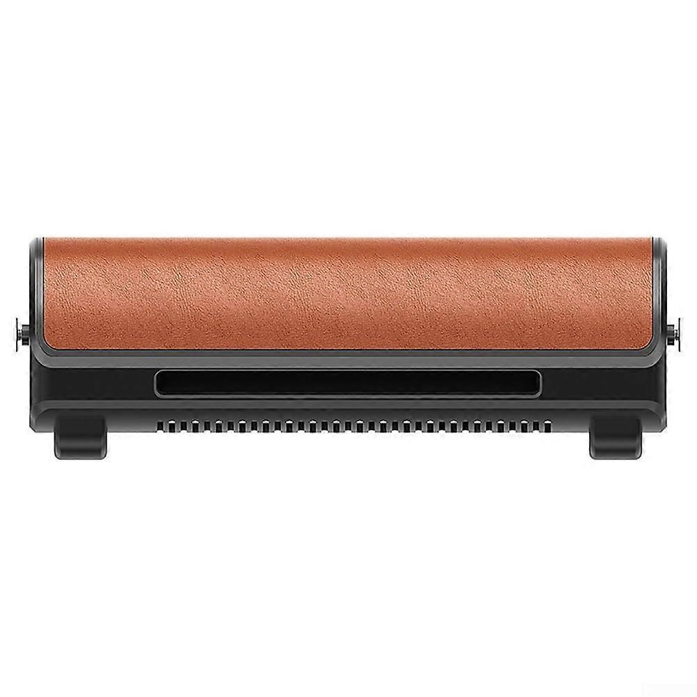 Car Seat Fan Dual Turbine USB Powered Bladeless Adjustable Airflow Brown Compact Portable for Vehicles