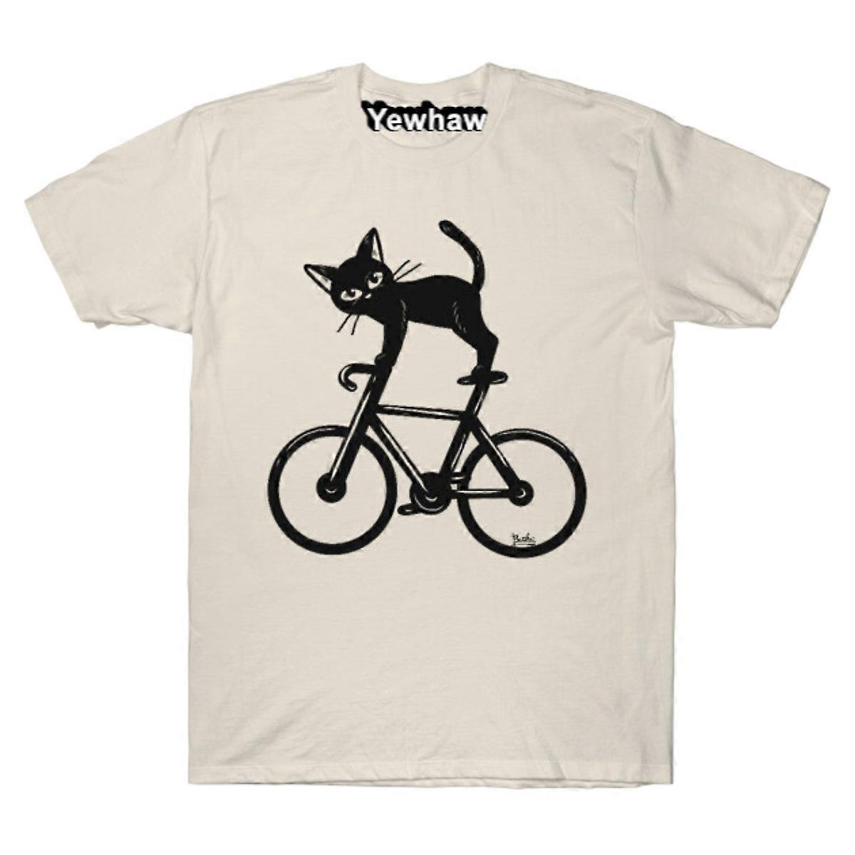 Kissa rakastaa pyörän T-paitaa