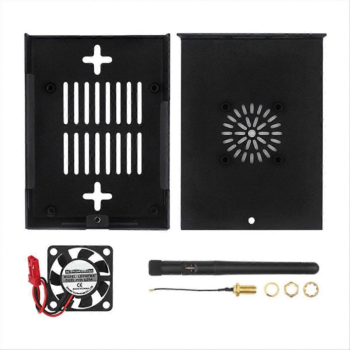 For 5 Max Case with Fan Active Passive Cooling Shell Antenna Heatsinks for 5 Max Board