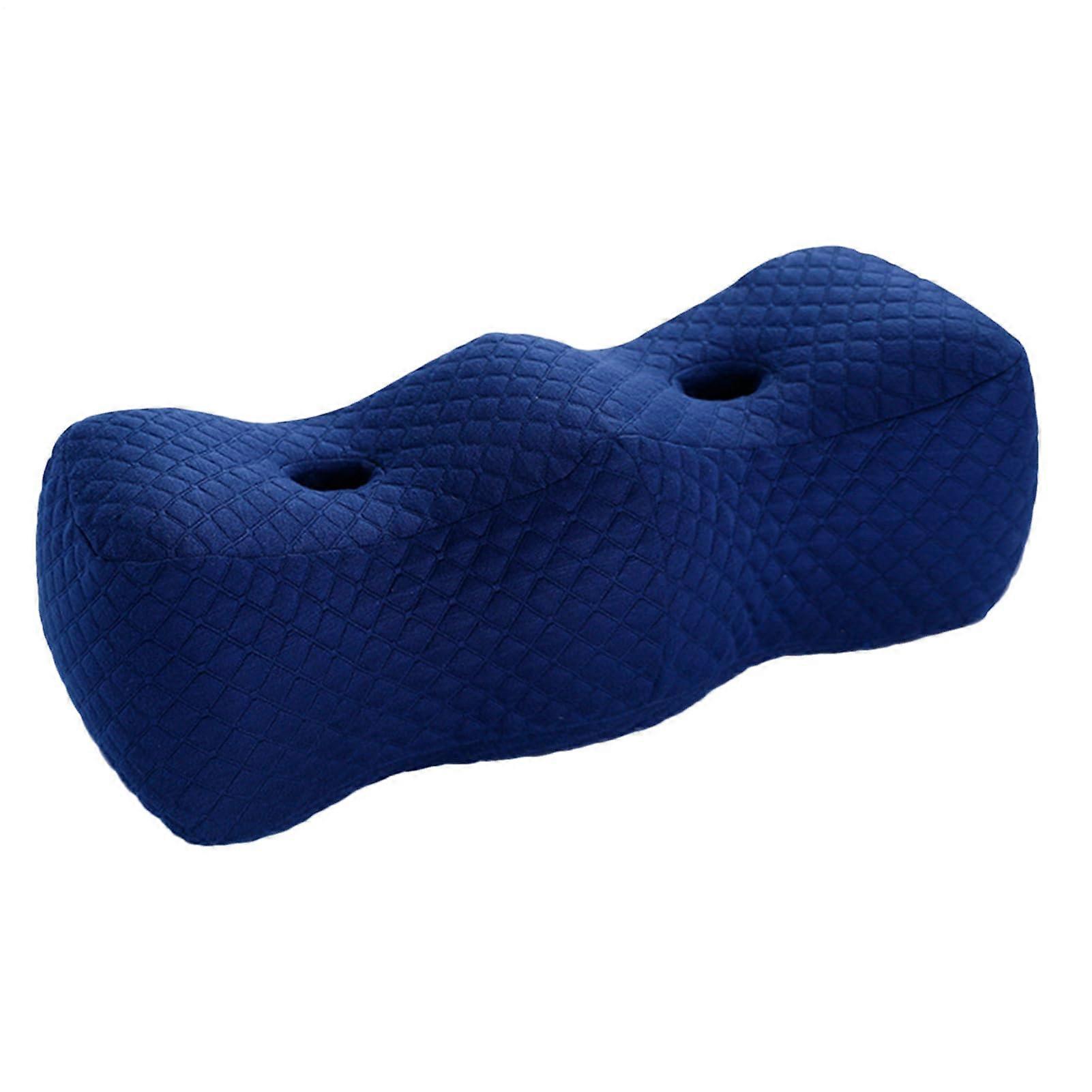 Foot Rest Pillow Memory Foam Ankle Bed Pillow, Leg Elevation, Inclined Recovery For Sleep Positioning, Dark Navy Blue