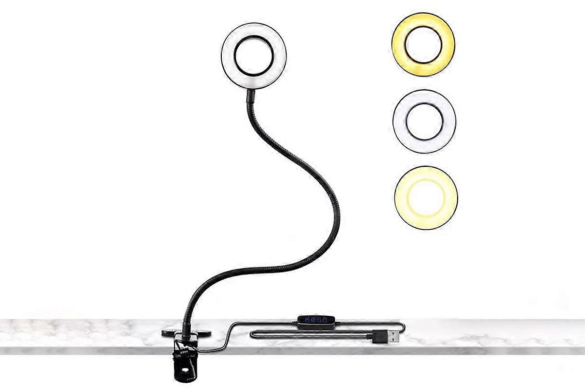 Desk Light USB LED Reading with Clip Dimmable Table Lamp Clip Bed Lamp