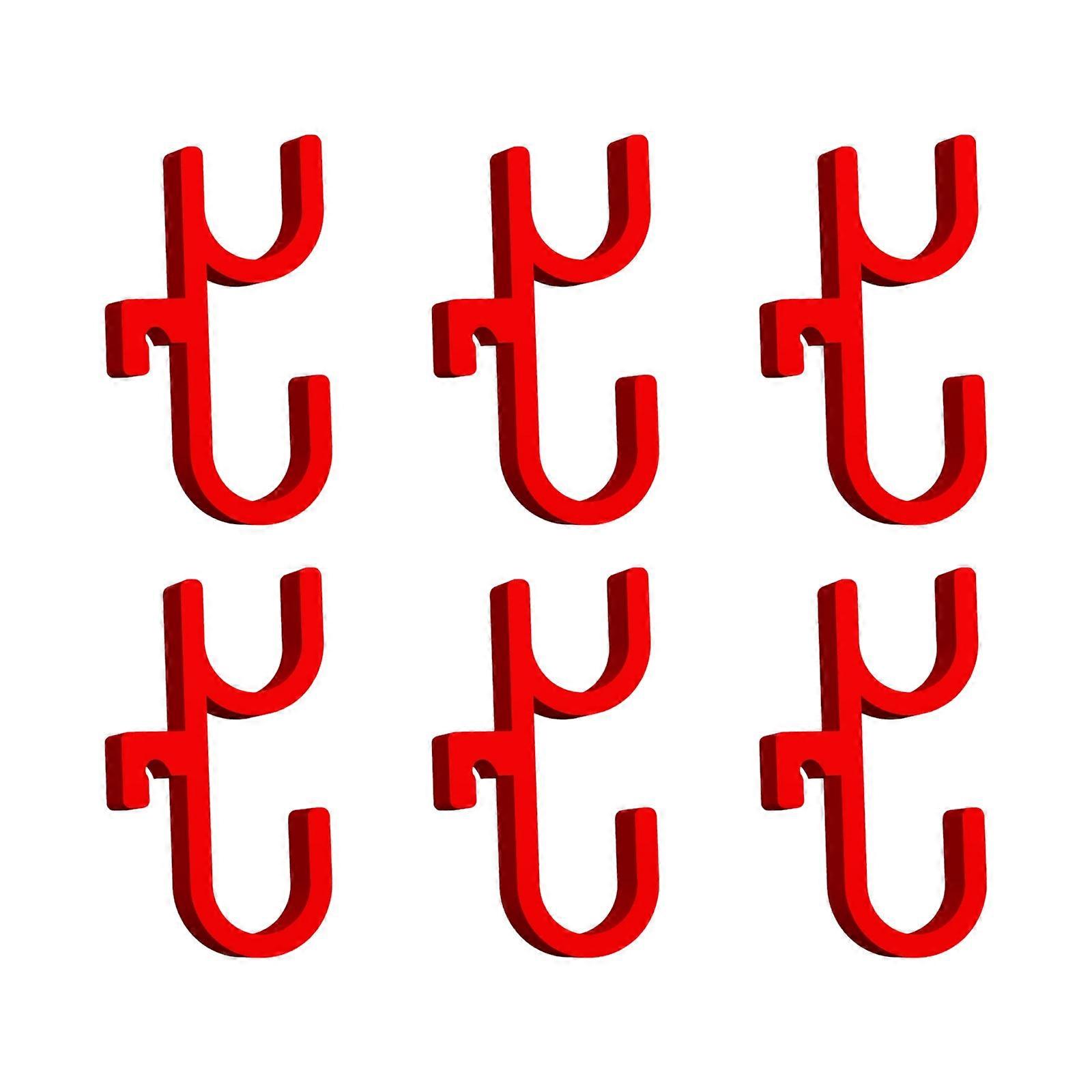 Vehicle Trunk Organizer Box With Multiple Angled Hooks And Mesh Net Storage Box High Capacity Design For Car SUV Truck  Red double hook