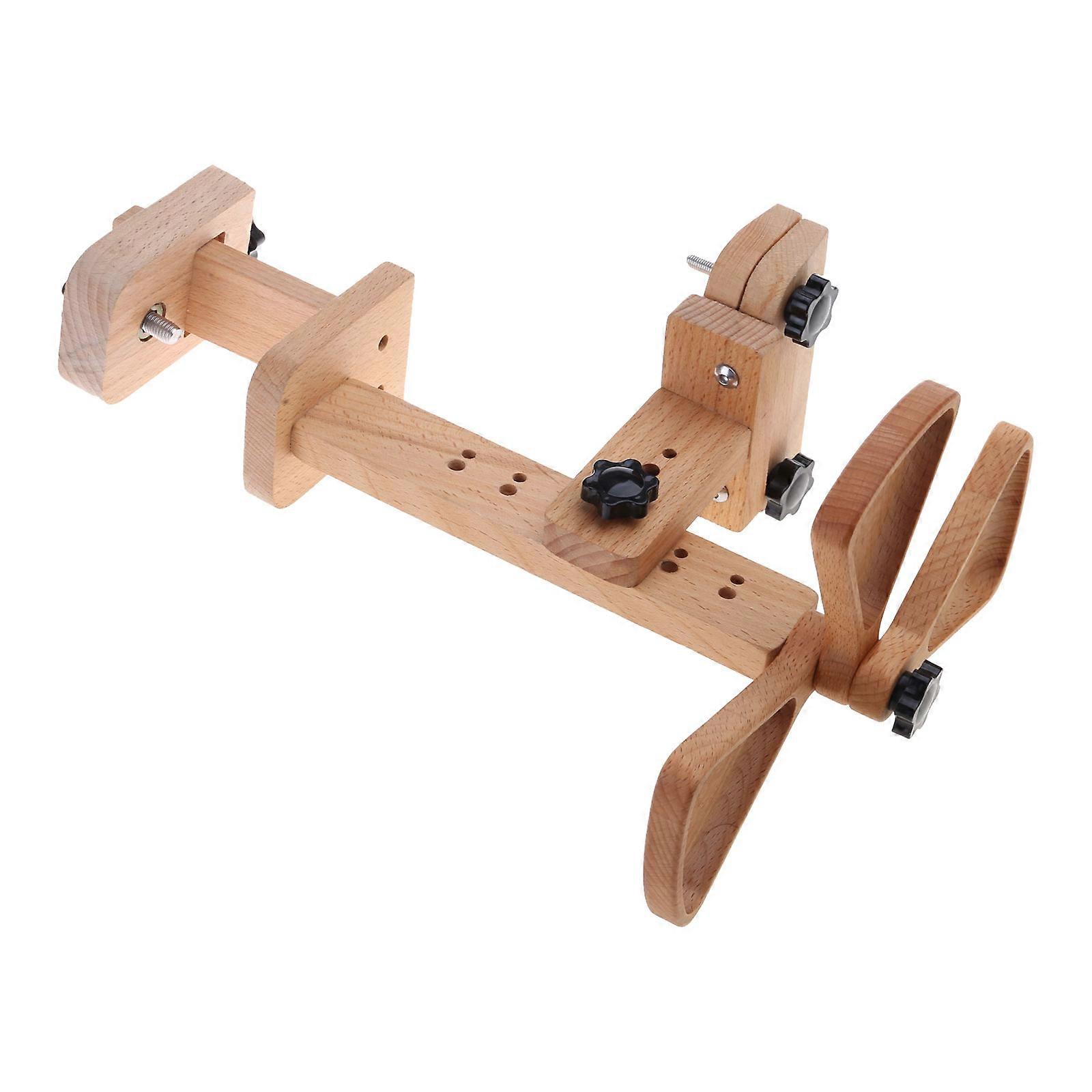 Adjustable Beech Wood Embroidery Frame Stand, Handfree Needlework Stand Rotating Cross Stitching Stand for Sewing Craft Multicolor