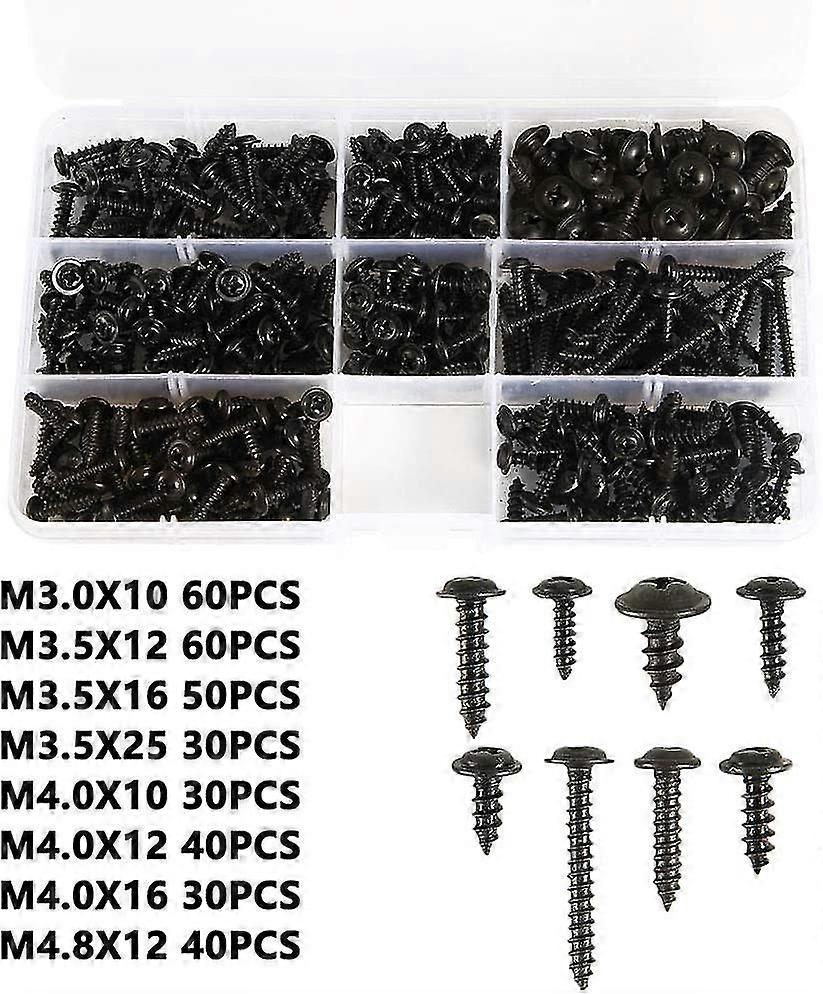 برغي الصفائح المعدنية السوداء ذاتي الحفر ، برغي ذاتي التنصت من الفولاذ الكربوني المقاوم للصدأ