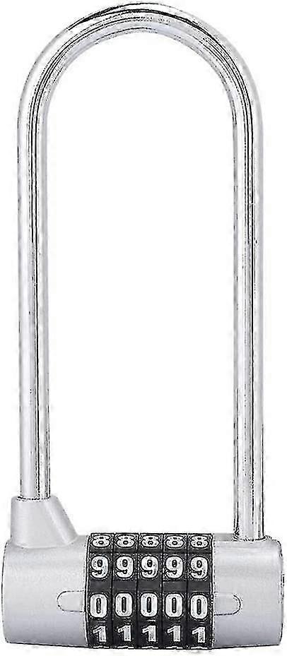 Zinc Alloy U Type Combination Padlock U Type Combination Padlock (Silver)