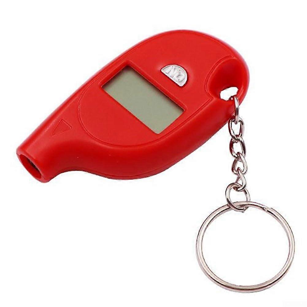 Digital Mini Tire Pressure Tester With Keychain Function, Easy To Read LCD Display, Pocket Car Tire Pressure Gauge Red