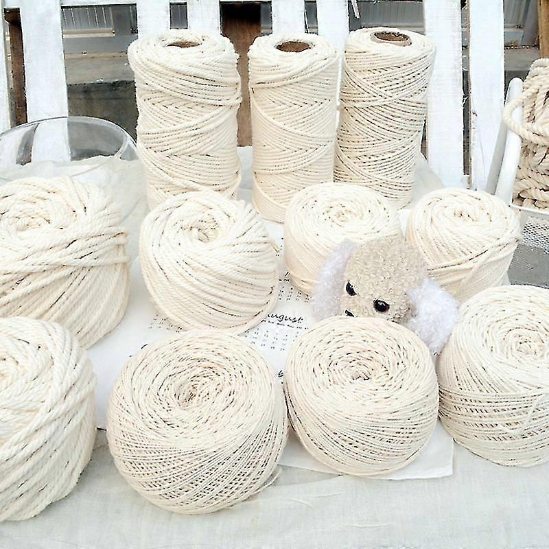 3mm Macrame Cord, 40inch Thick Cotton Macrame Rope For Wall Hanging Planters Hangers Knitting Macrame Home Diy