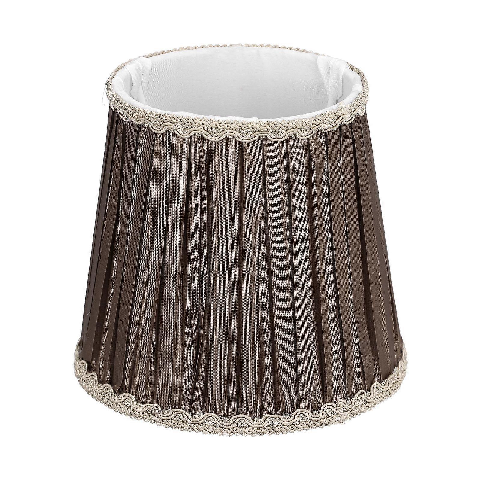 Cloth Lampshade Interventional Modern Decorative Fabric Table Lamp Cover for E14 BulbsCoffee