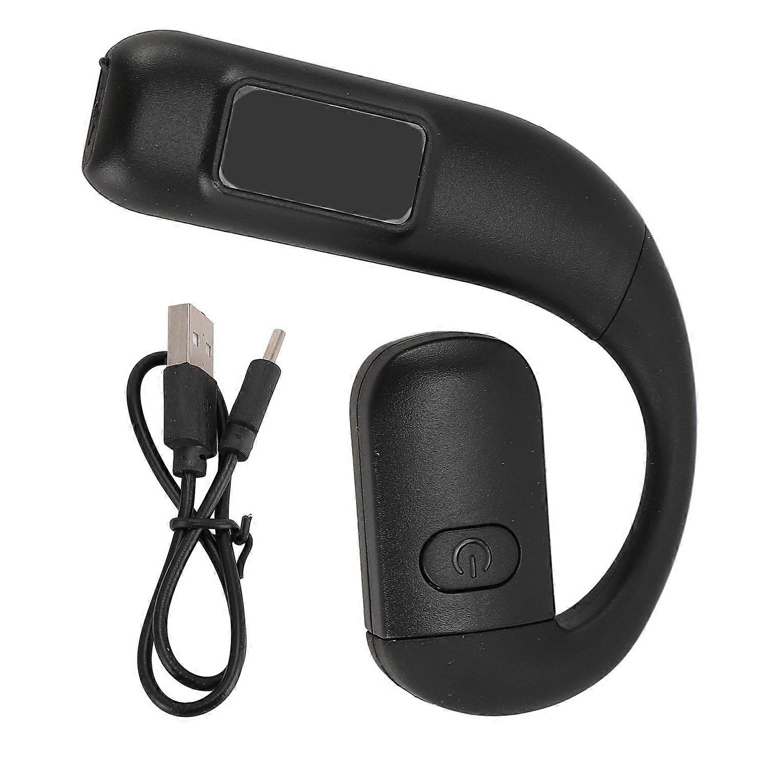 Bluetooth 5.5 Headset Single Ear Noise Cancelling Wireless Earpiece with Rotatable Microphone Batter