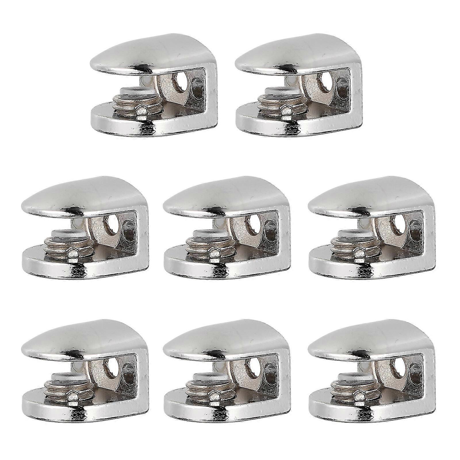 8 قطع Zine سبائك الزجاج المشابك تحديد المشابك الزجاج قوس لسمك 6-8mm