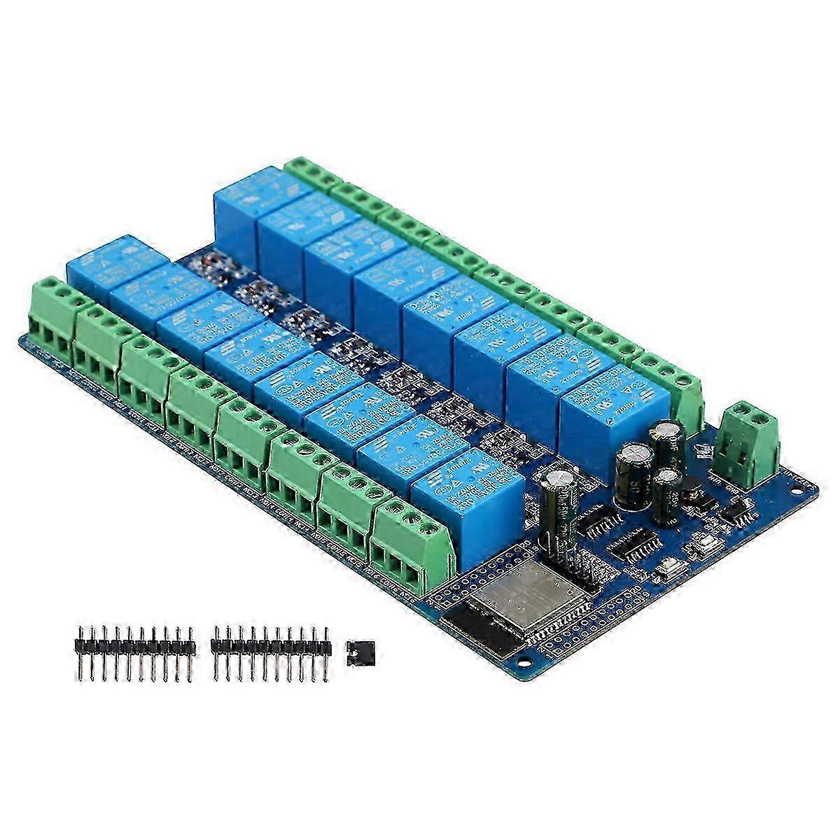 16 Channel Relay Module with DC5-12V Power Supply for ESP32 Development Board - Secondary Development Kit