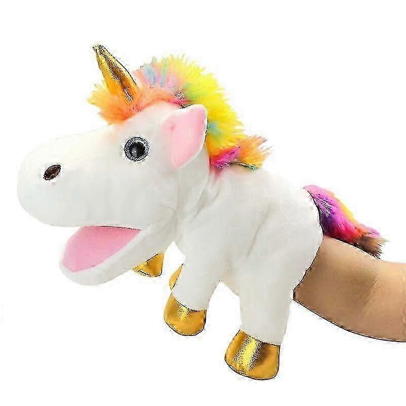1/2pcs Unicorn Hand Puppet Plush Doll Stuffed Animal Soft Figurine Kids Educational Kindergarten Toy Gift for Children Birthday
