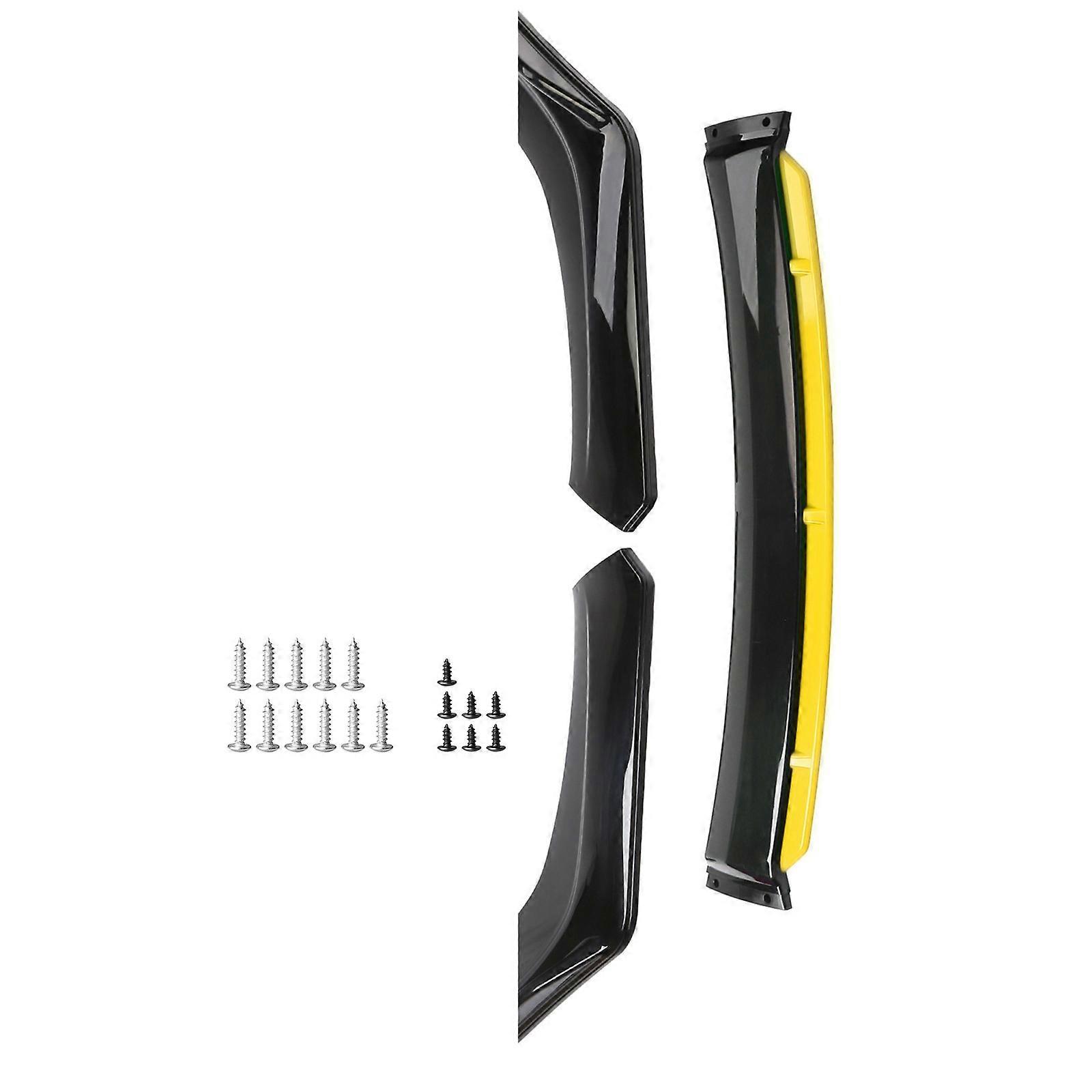 Front Bumper Lip Separator Spoiler Diffuser, Four Adjustable Pieces, Corrosion Resistant Suitable for Vehicle Protection  Yellow