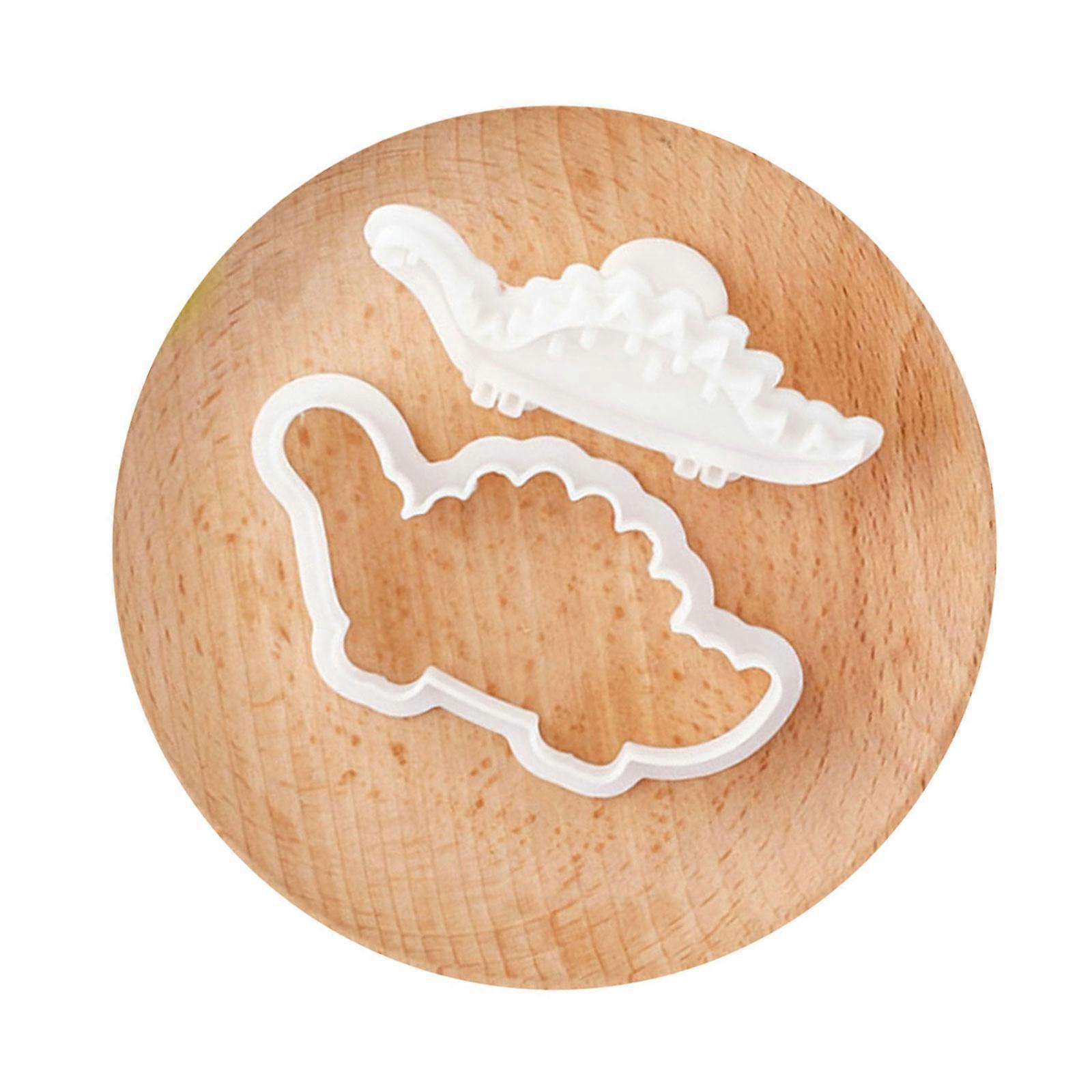 Plastic Biscuit Cutter Fondants Molds Cookie Cutter Cartoon Dinosaur Pattern Cookie Cutter for Sugar Cake Snacks Multicolor
