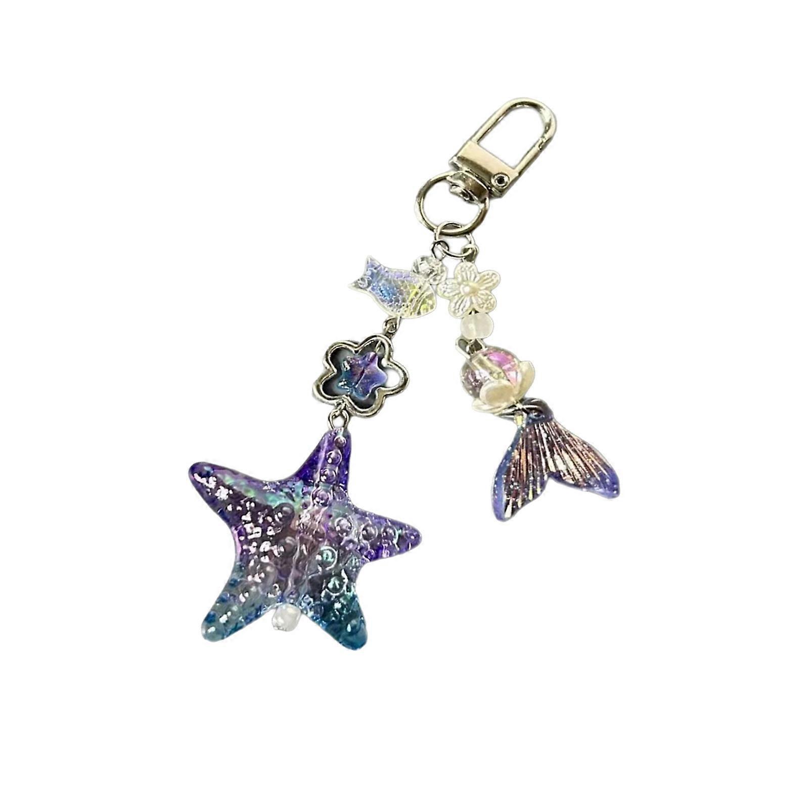 Artistics Mermaids Charm Acrylic Phone Lanyard Portable Keychain With Intricate Designs SturdyEveryday Use Multicolor