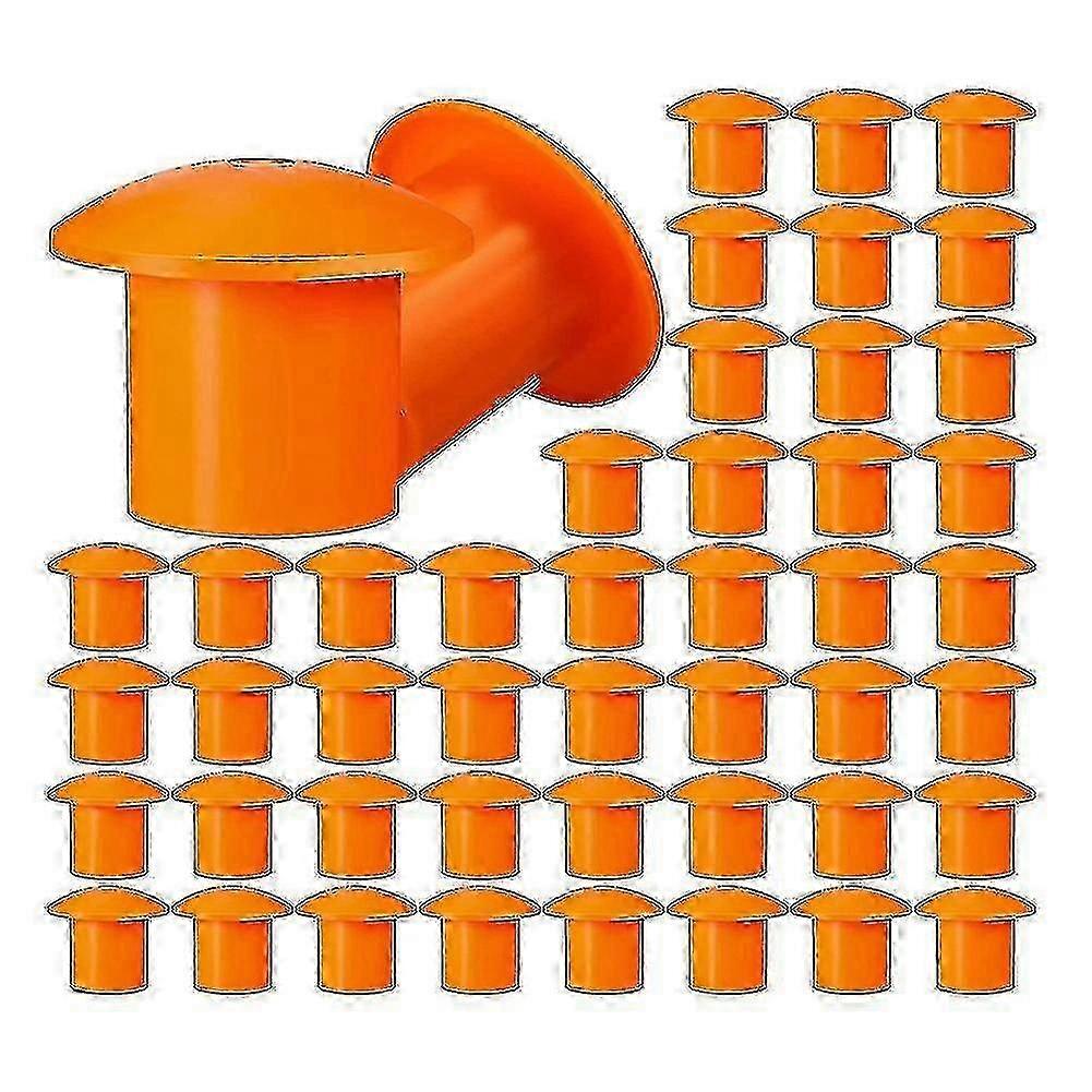 100 Pcs Rebar Cap Rebar Safety Caps For Rebar 3 To 7, Oran , 2.36