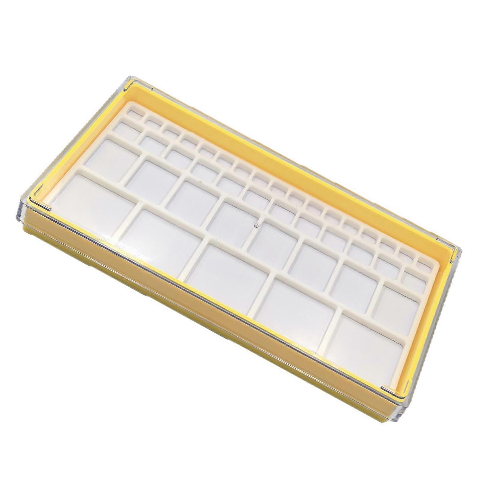 Multiple Functional Watch Component Planner Plastic Case For Expert Repair Shops And Home Workshops  Yellow