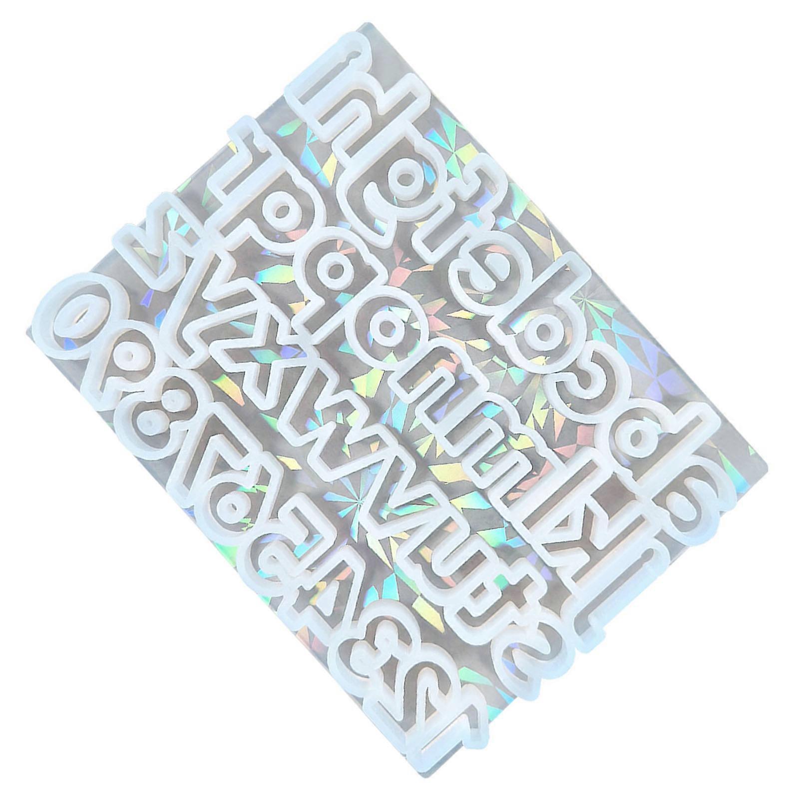 Mesmerizing Holographics Sturdy Resin Alphabets Molds Accessory for Unique Jewelry Making and Keychain Art Supplies  Clear