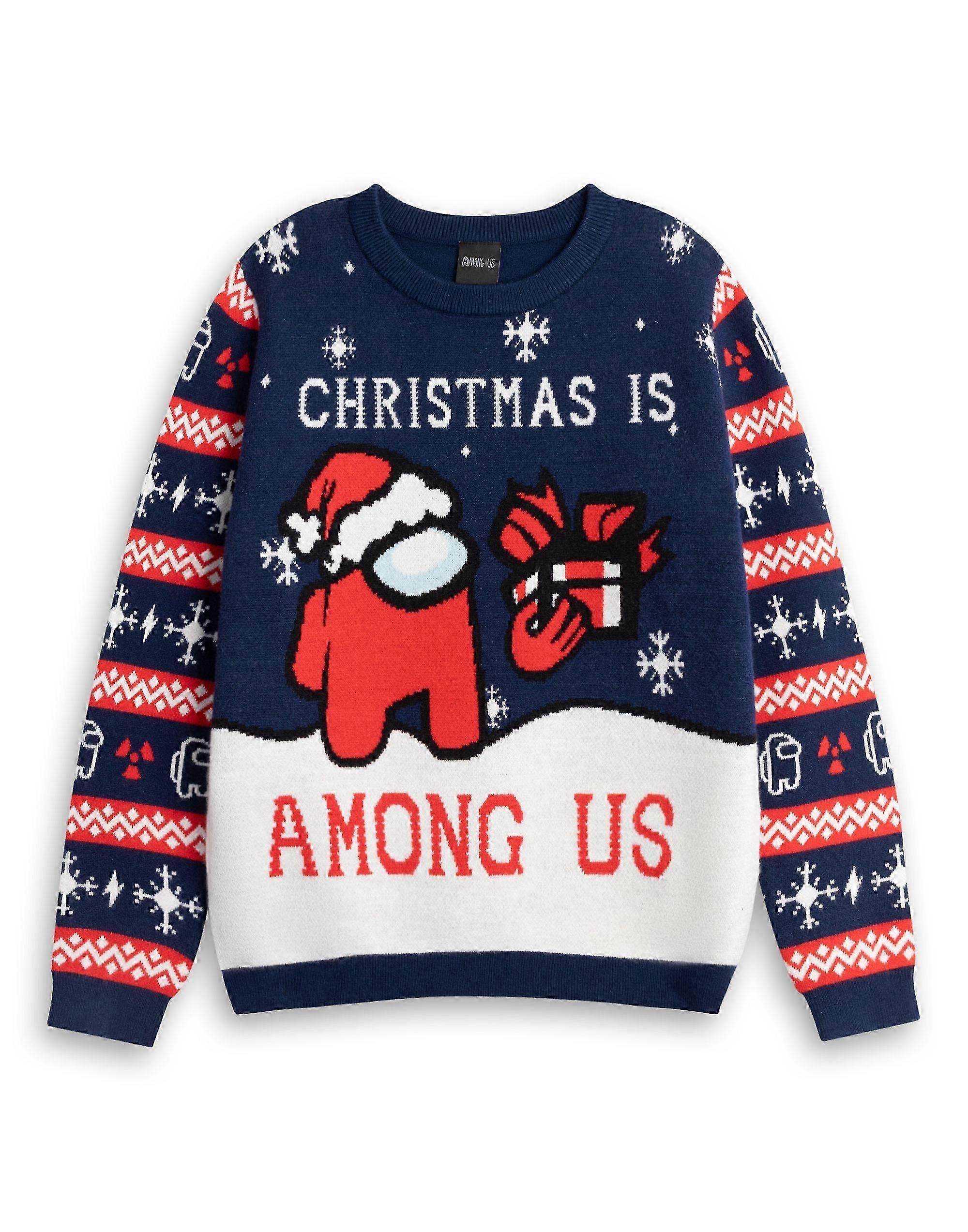 Boys Jumper Blue Christmas