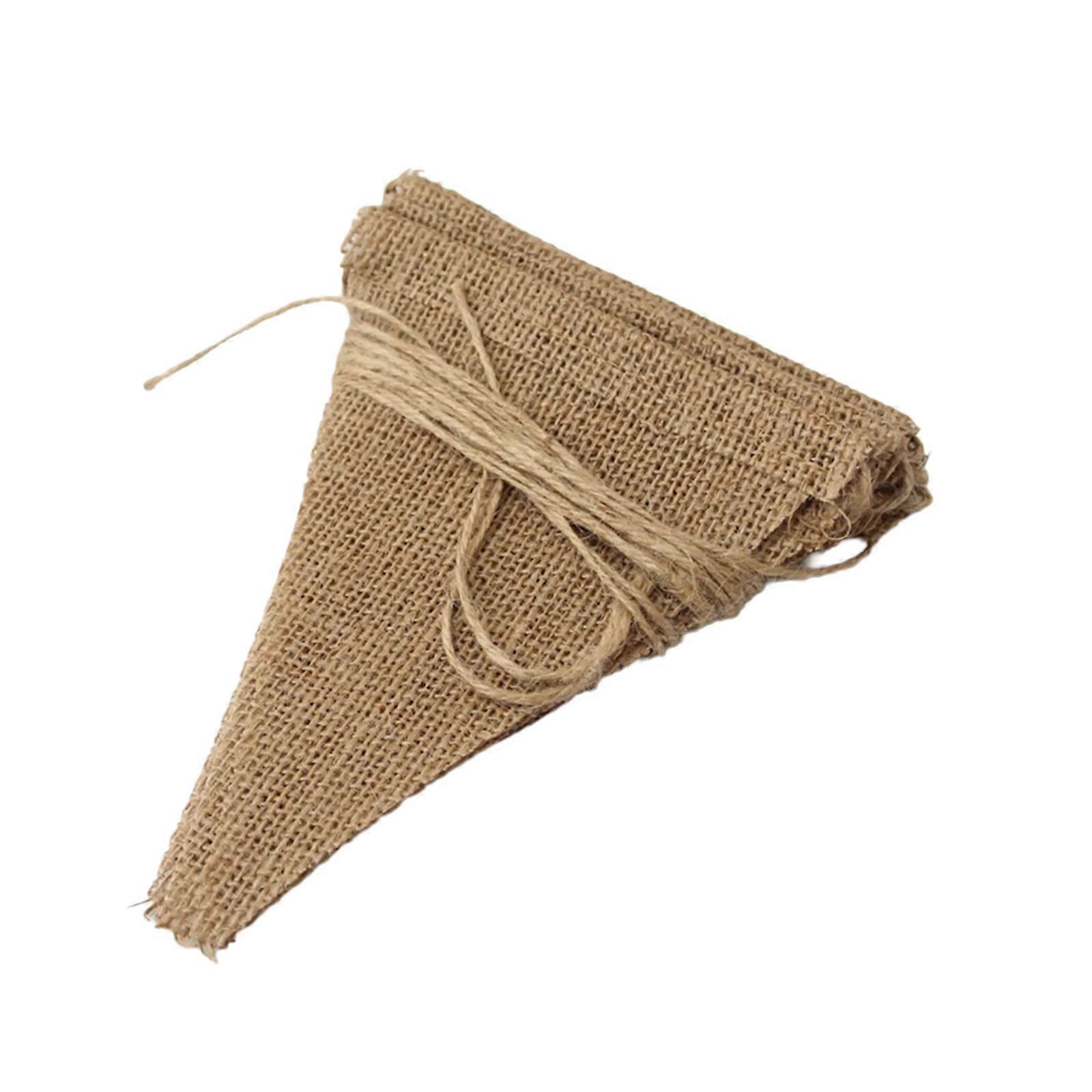 Vintage Styles Bunting Triangular Flags Effective Natural Fiber Bunting Hanging Flags Adjustable DIY Space for Event Multicolor