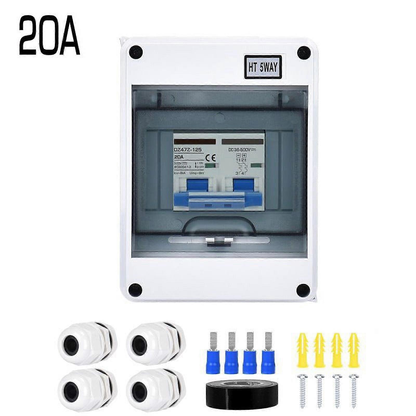 PV Disconnect Box DC36-500V Circuit Breaker Solar System Isolator Switch 6-125A