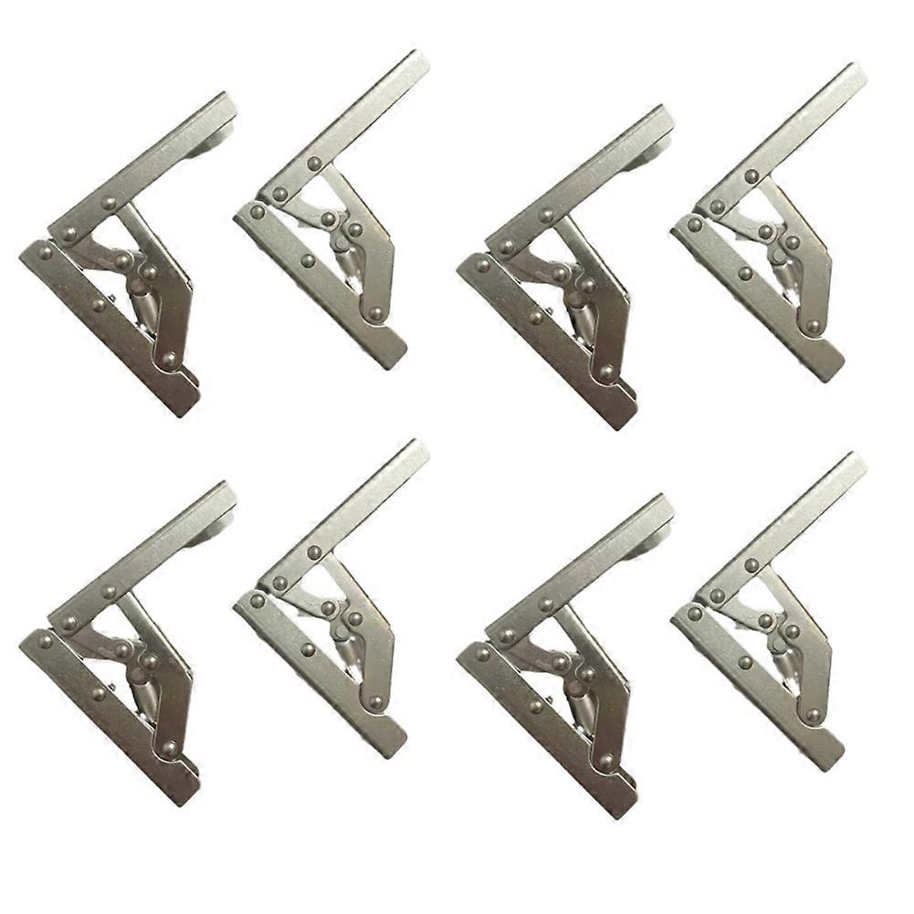 8pcs Self-Locking Folding Hinges Brackets Spring for Replace Old Hinges Cabinets Installation Tools Spare Parts