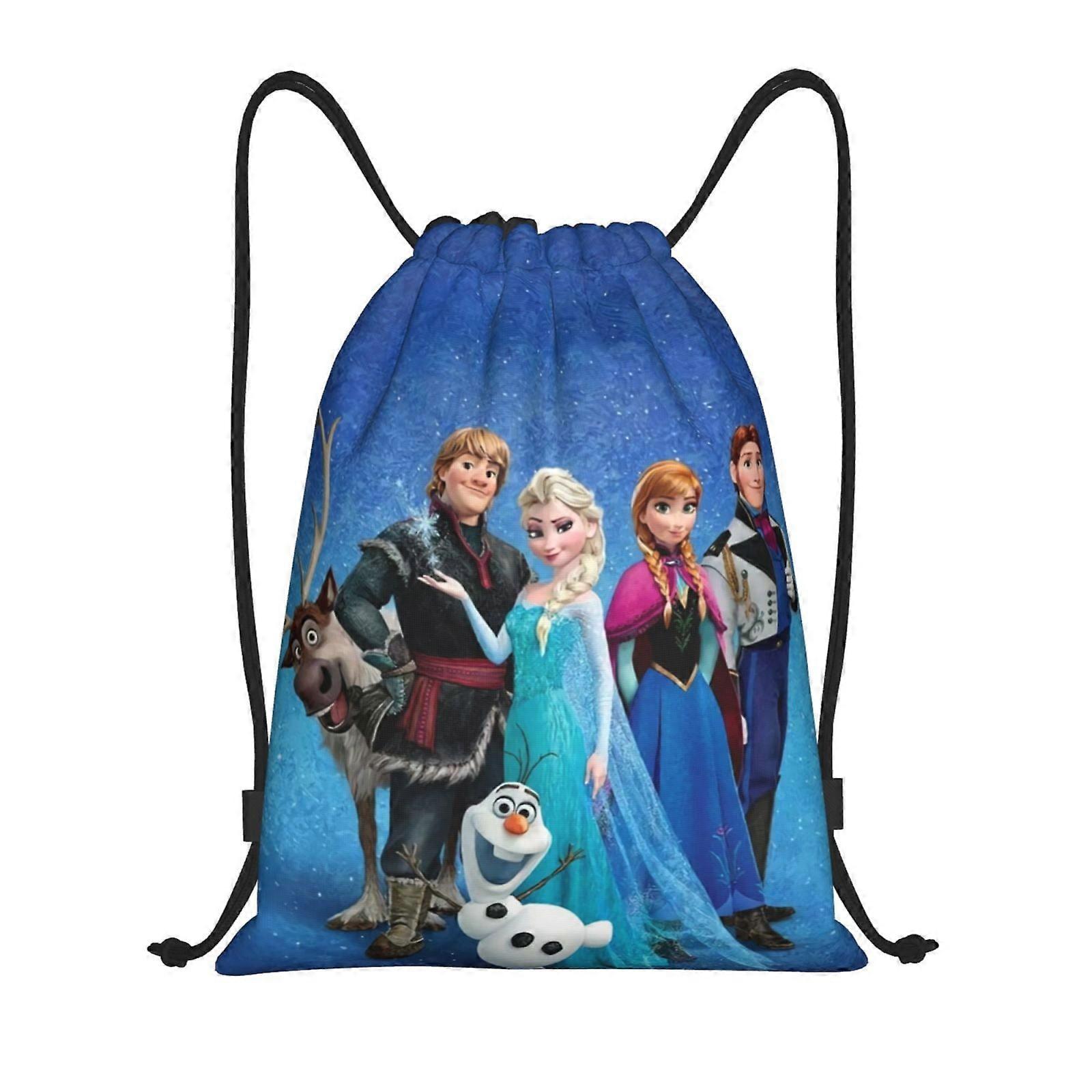 Frozen Classic Drawstring Bag, Collapsible, Sports, Fitness, Drawstring Bag, Unisex, Beach Sports Travel Bag Medium