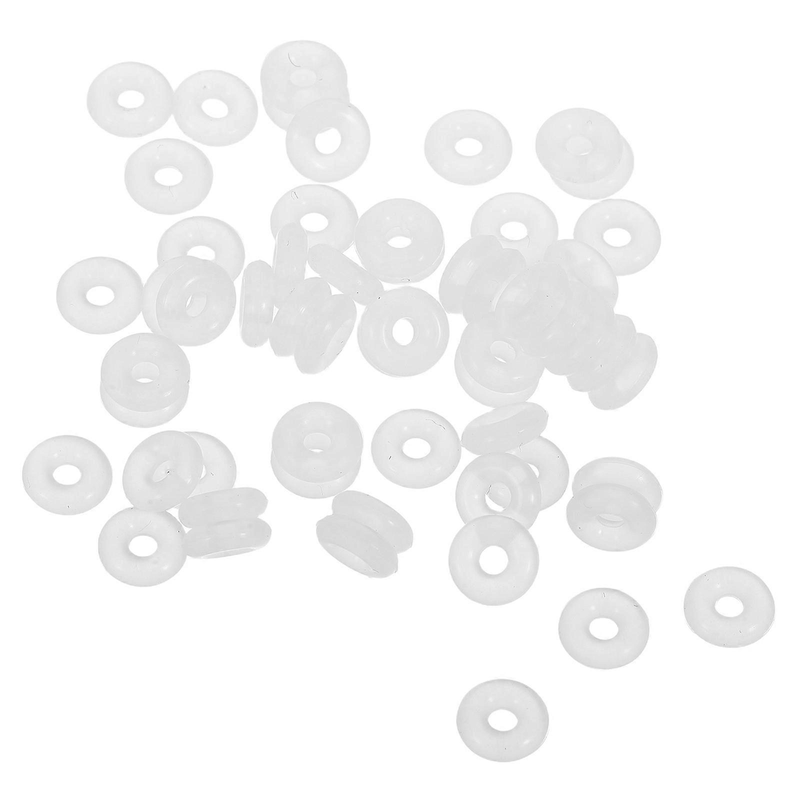 Durable Silicone Spacer Beads for Jewelry Making with Stopping Function 100Pcs