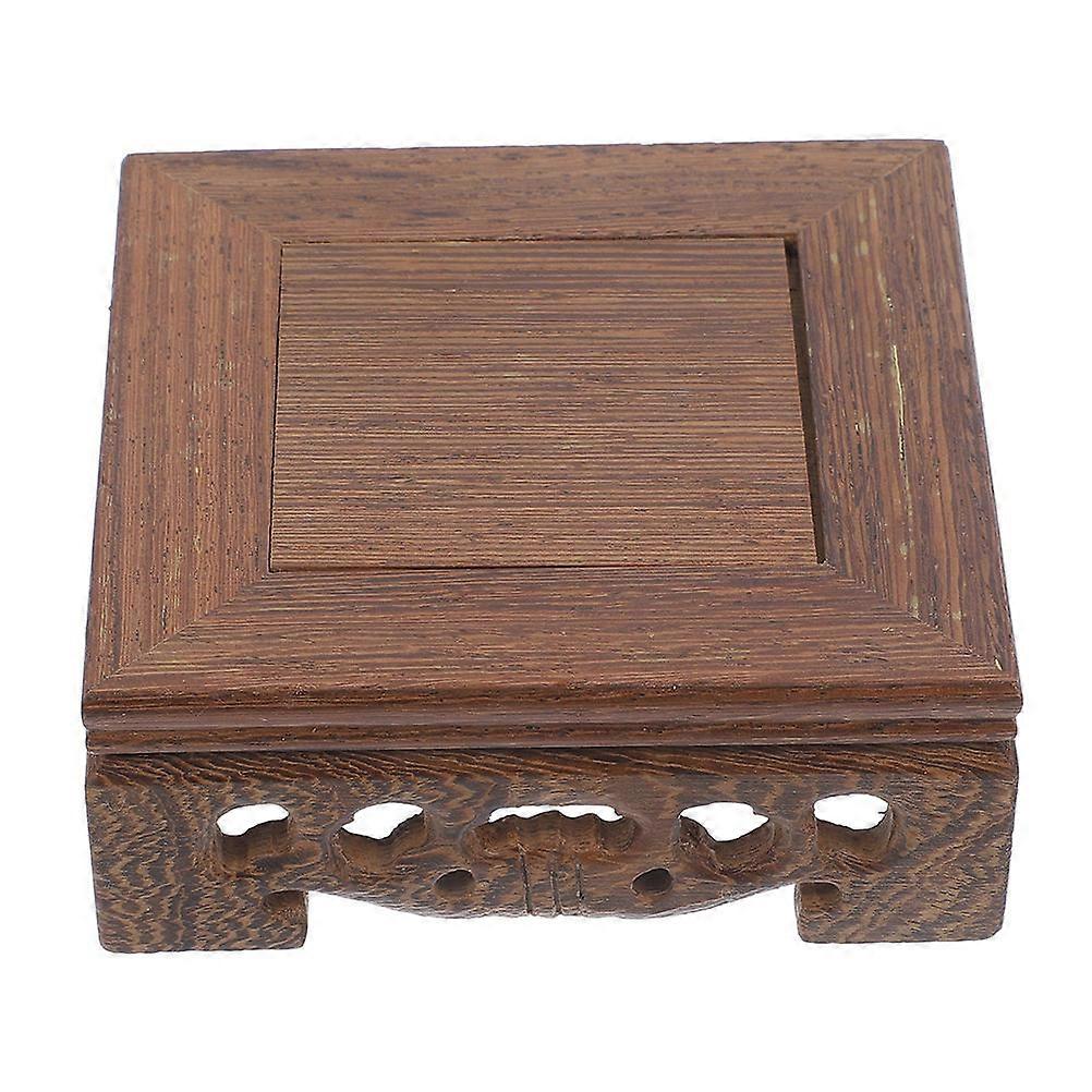 Wooden Display Stand Rectangular Shape Jichimu Material Ornament And Art Pieces Showcase 1Pcs