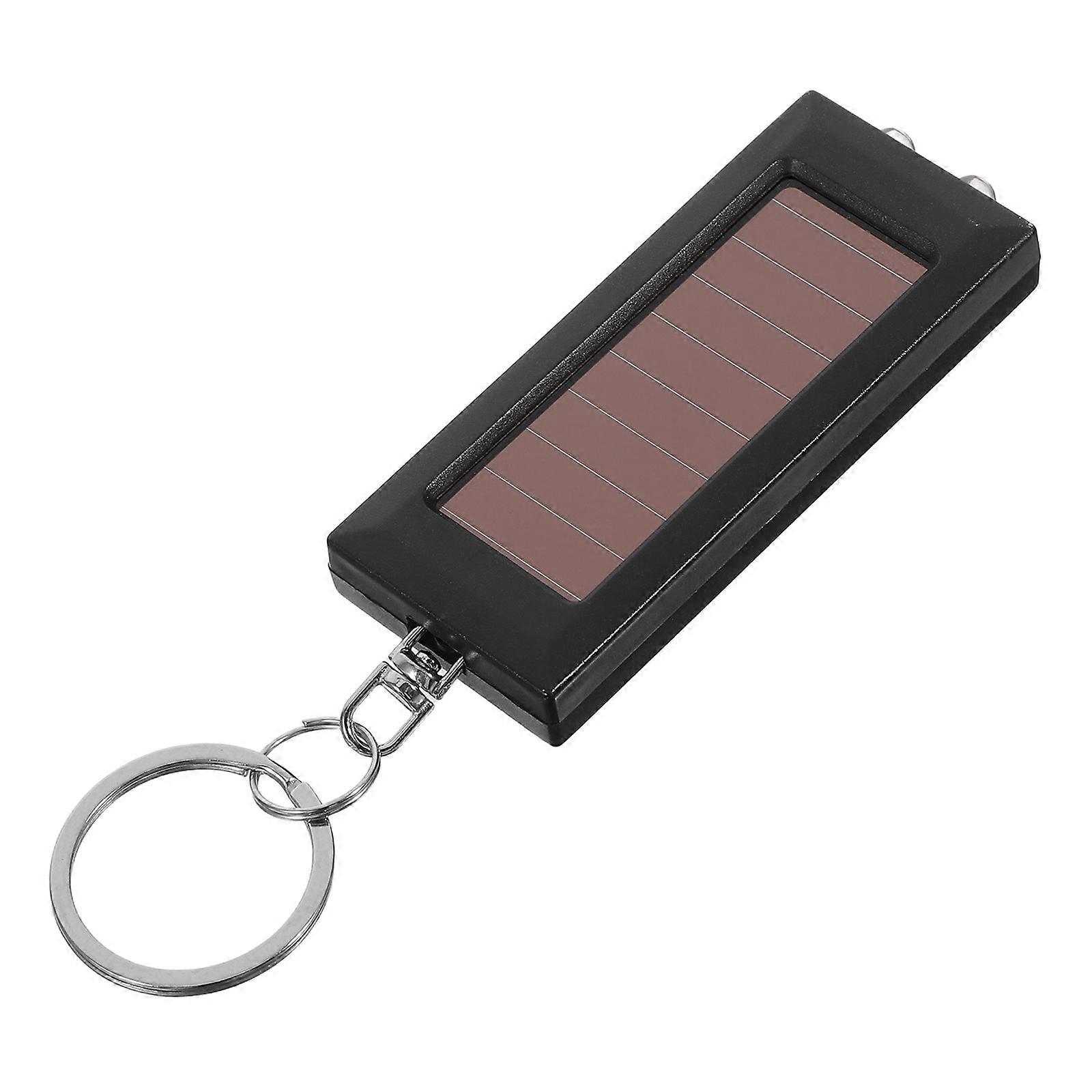 Solar Powered Flashlight with Keychain for Hiking Outdoor Activities