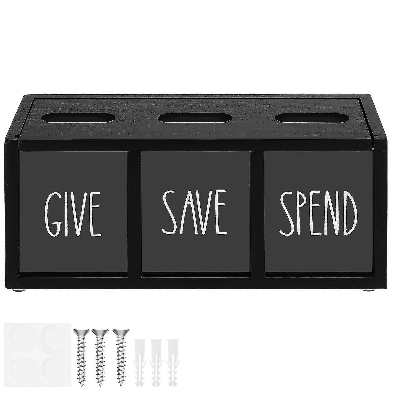 Kids Money Saving Box Wood for Storage Use with Divided Sections