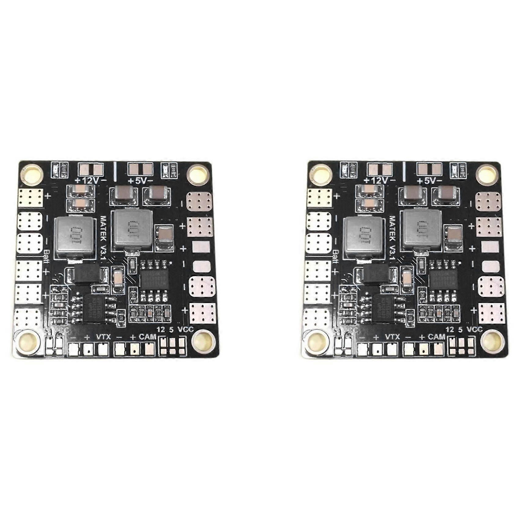 2X Mini Power Hub Power Distribution Board PDB with Dual BEC 5V/12V for FPV DIY RC Racing Drone Multicopter Quadcopter