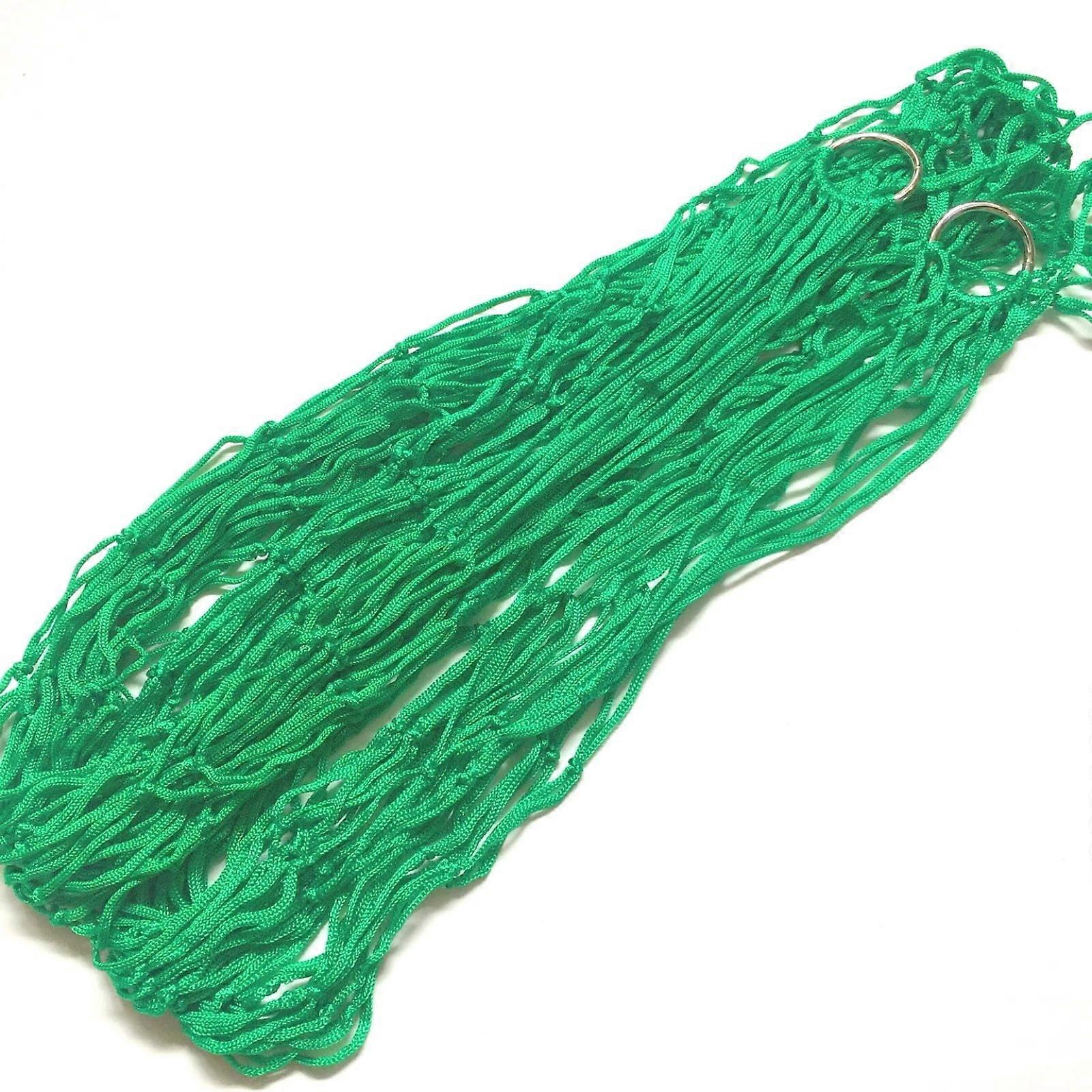 Camping Hammock with Durable Nylon Rope Mesh for Outdoor, Backyard, Beach, Lightweight Design