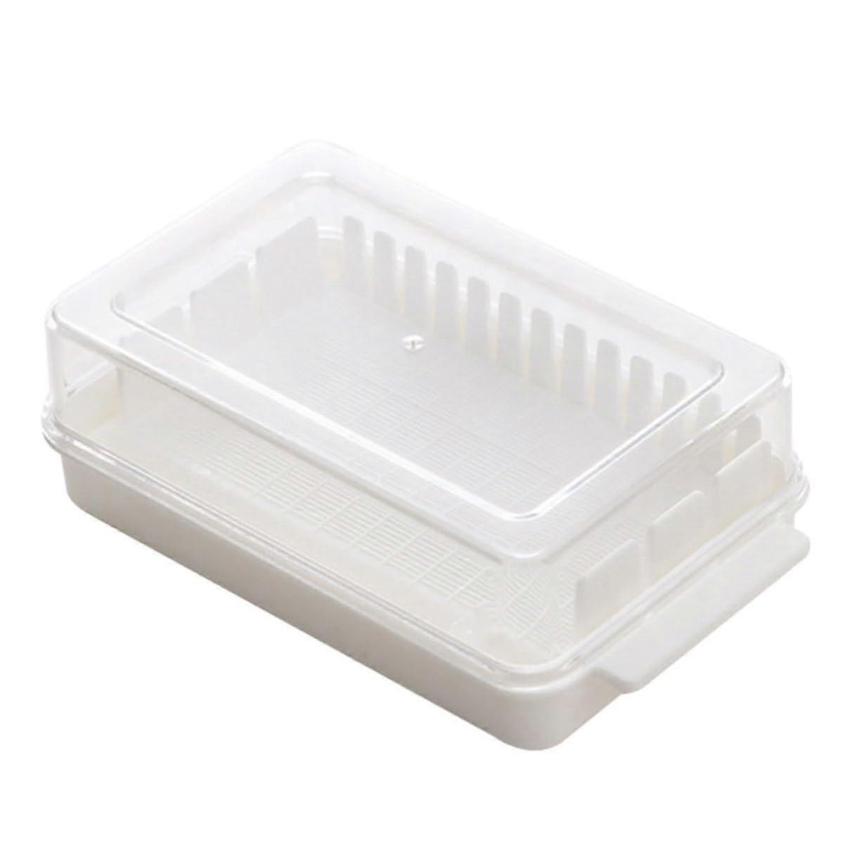 Butter Dish with Lid for Refrigerator, Durable Cheese Storage Container, Easy Cutting, Odor Protection