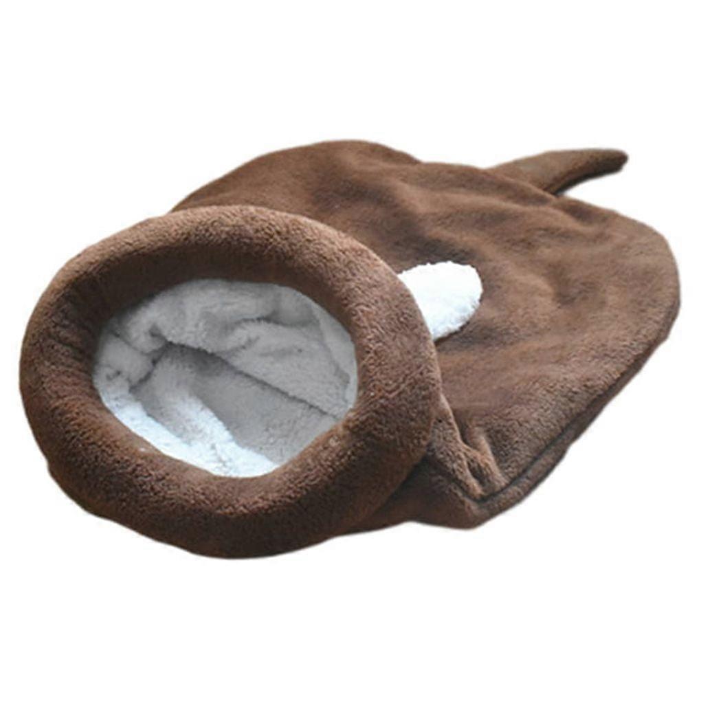 Guardung Keep Your Pets Warm And Cozy With This Sleeping Bag Cat Dog Bed With Large Internal Space. Warm And Comfortable coffee M