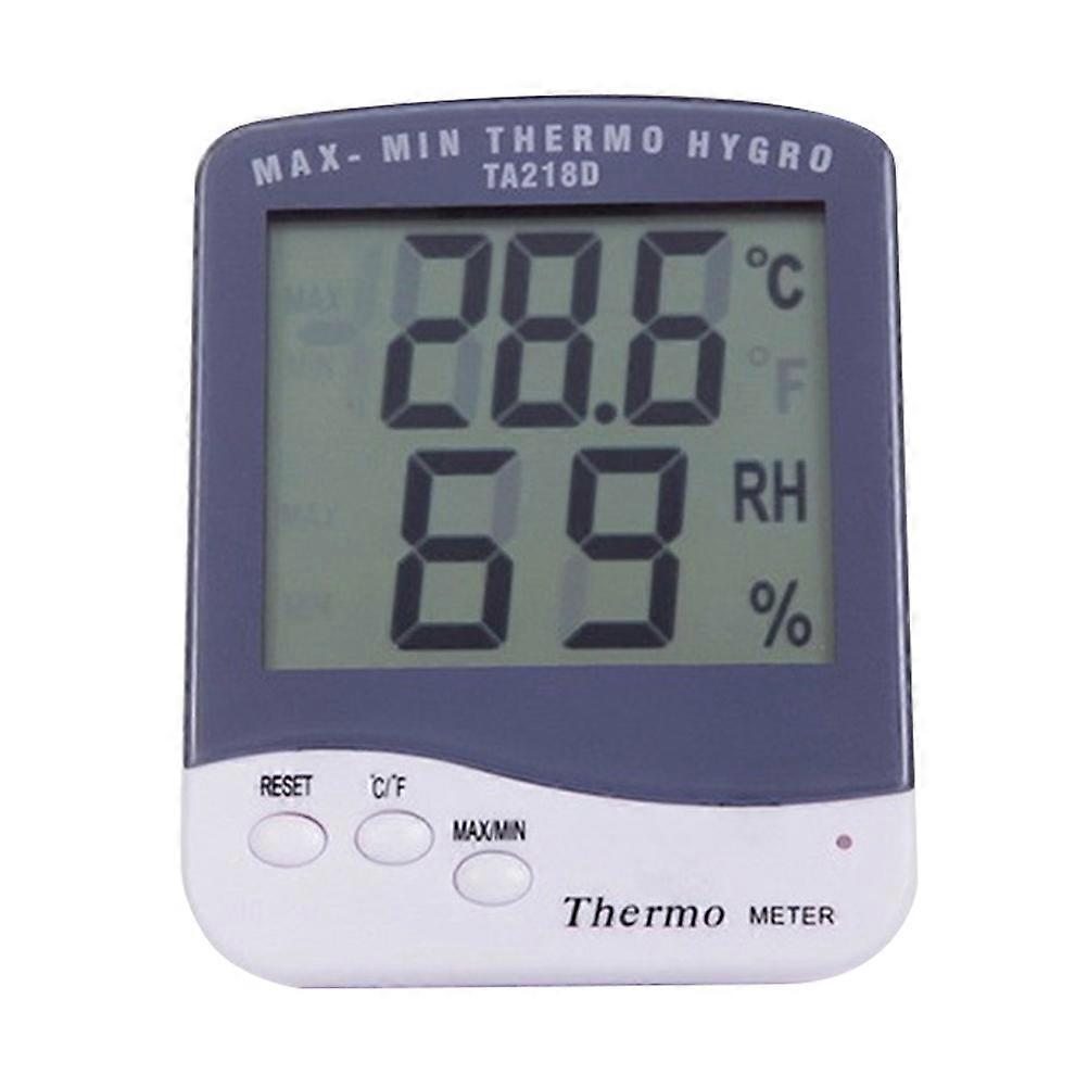 Portable Indoor Moisture Meter Gauge Temperature Humidity Meter Hygrometer Digital Electronic Tester Measuring Tool LCD Display without Battery (White