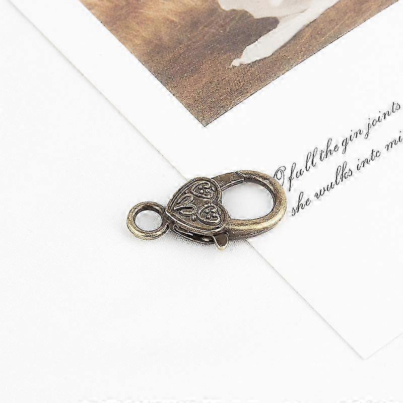 Lobster Clasp Hooks for Bracelet Accessory, 27MM Heart Keychain Clasps 10PCS Lot