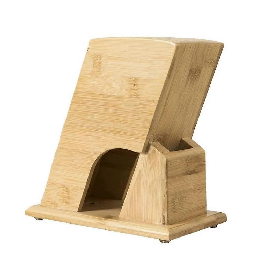 Kitchen Knife Block Universal Bamboo Knife Holder with Ventilation and Smooth Safe Edges