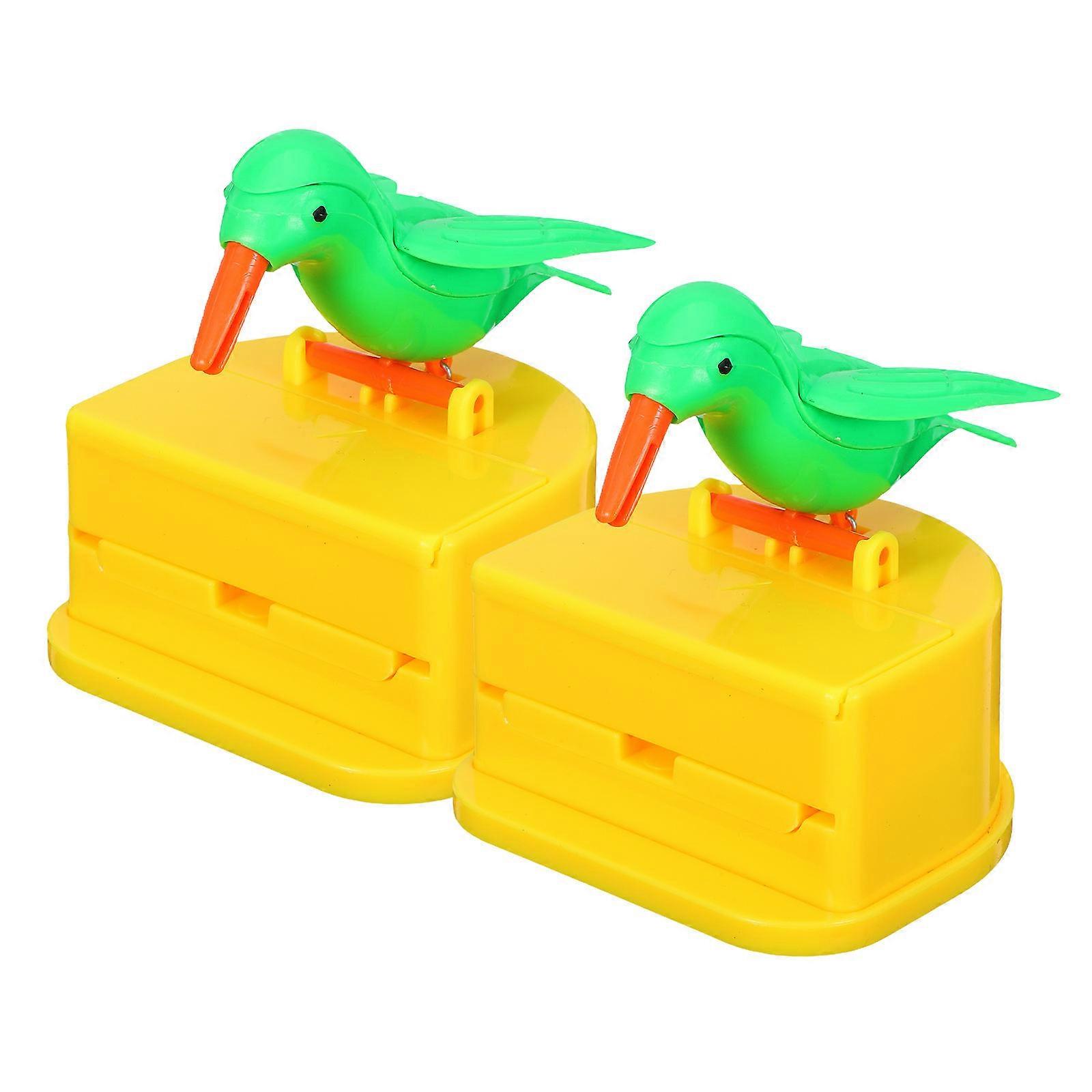 Toothpick Dispenser Bird Holder for Automatic Toothpick Use 2Pcs Plastic